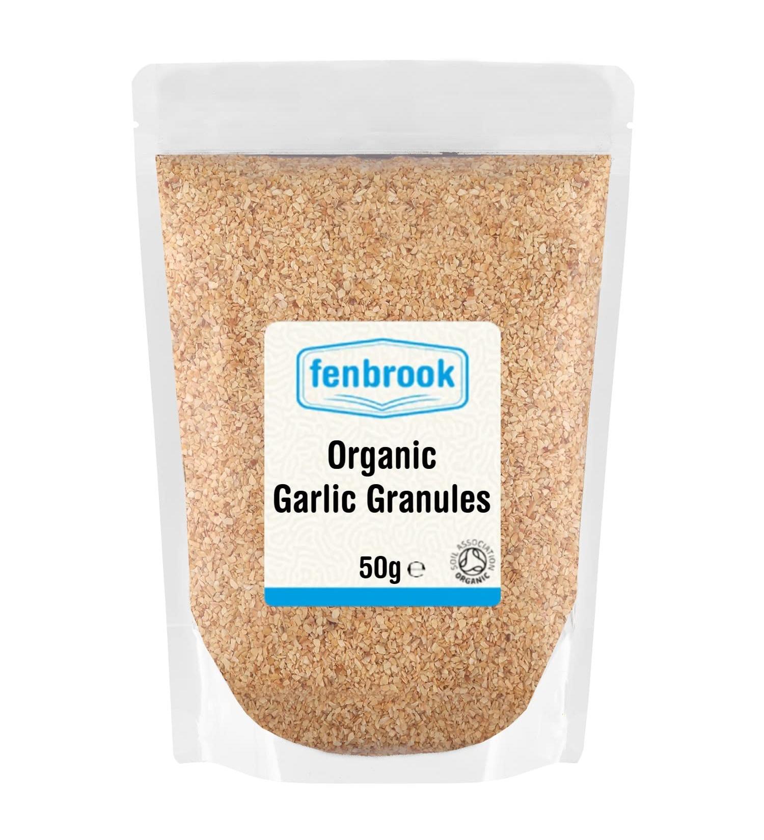 Organic Garlic Granules 50g | Certified Organic by Fenbrook Organic - Buy Online on GoSupps.com