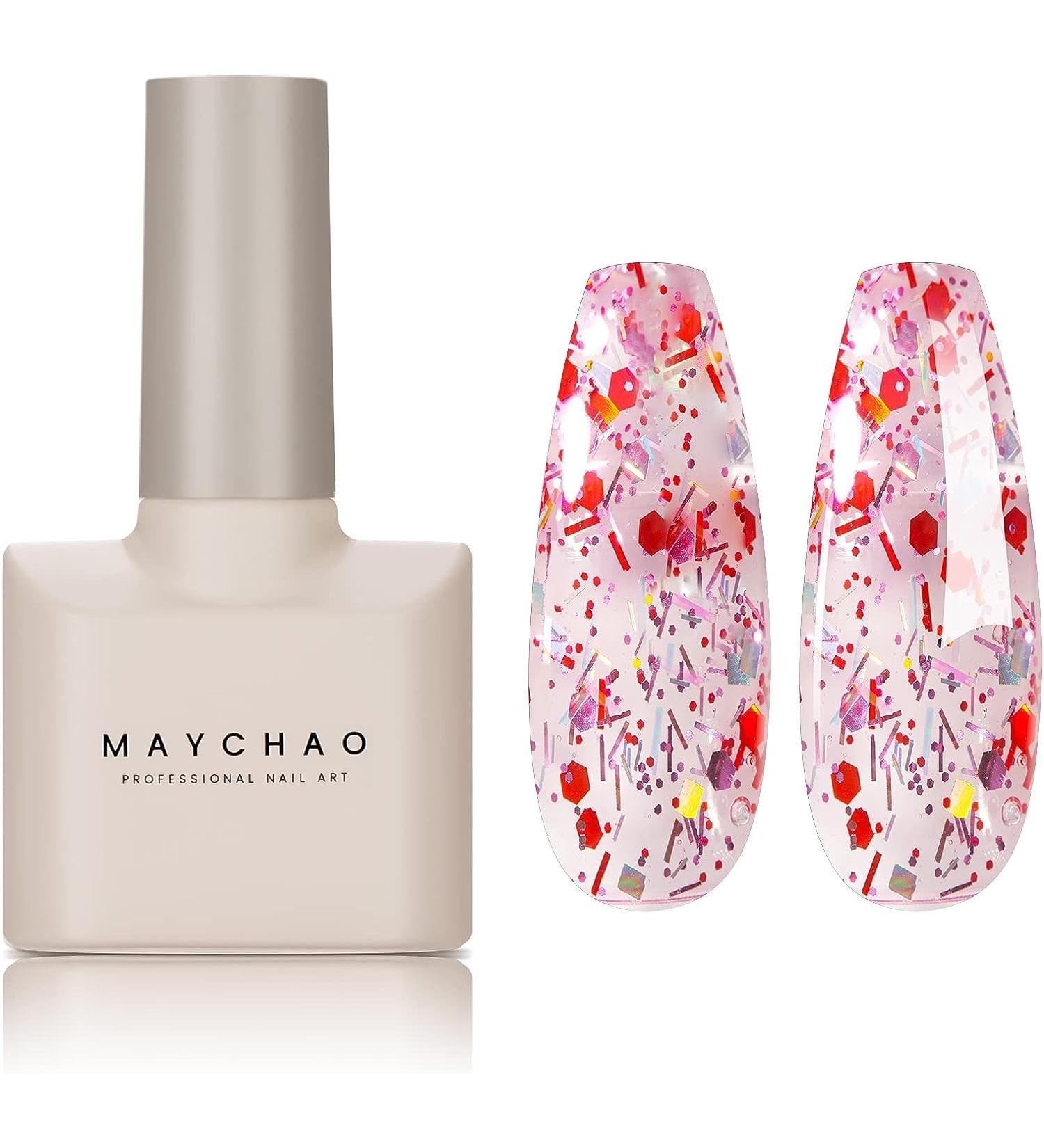 MAYCHAO Glitter Gel Nail Polish 15ML Firework Sequins - Soak Off UV LED Gel Polish for Nail Art - 0.5 OZ - Buy Online on GoSupps.com