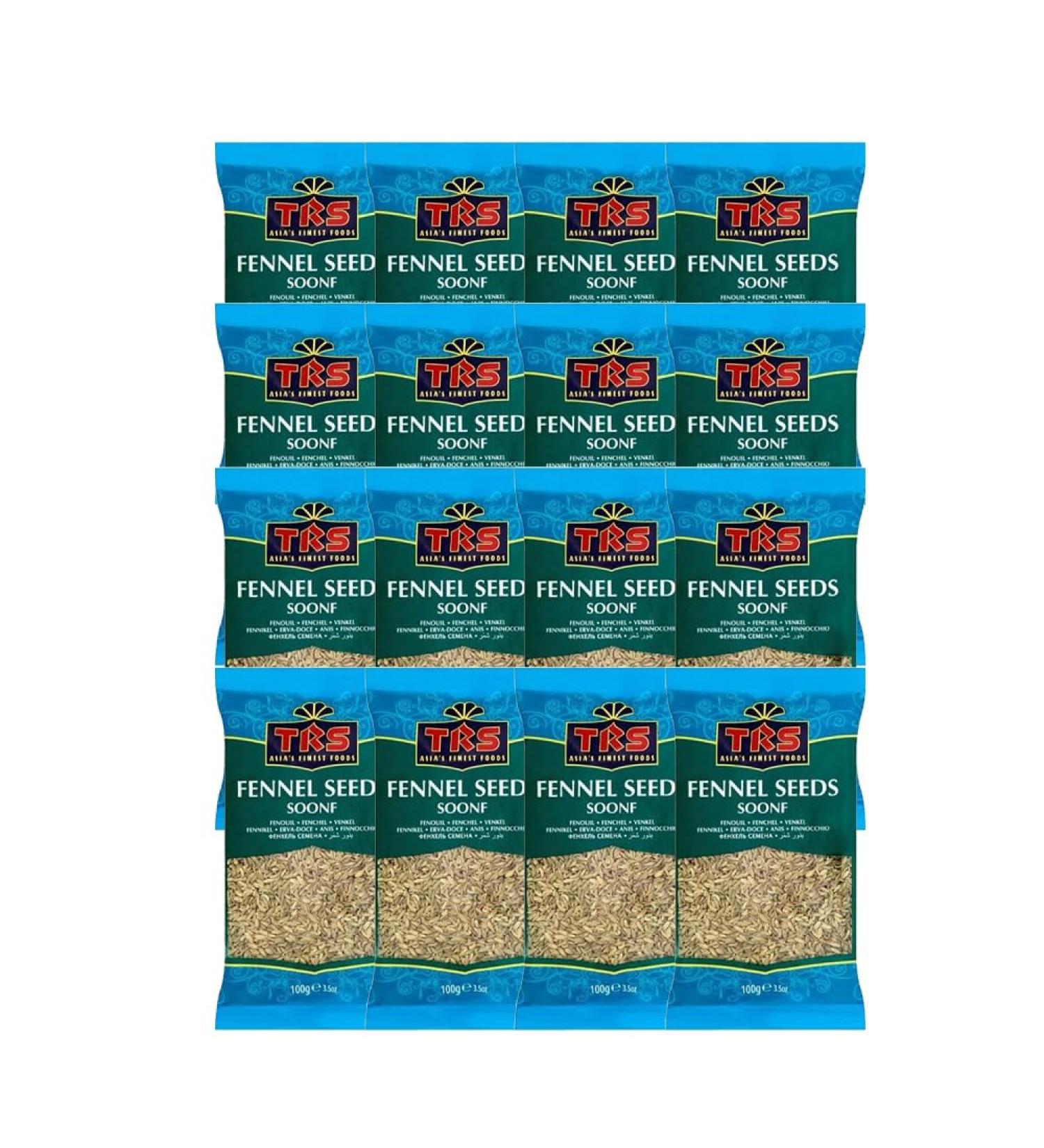 TRS | Fennel Seeds (Soonf) 100G | All Natural Product |Fresh Taste and Full Aroma | Indian Origin | Pack Of 16 - Buy Online on GoSupps.com