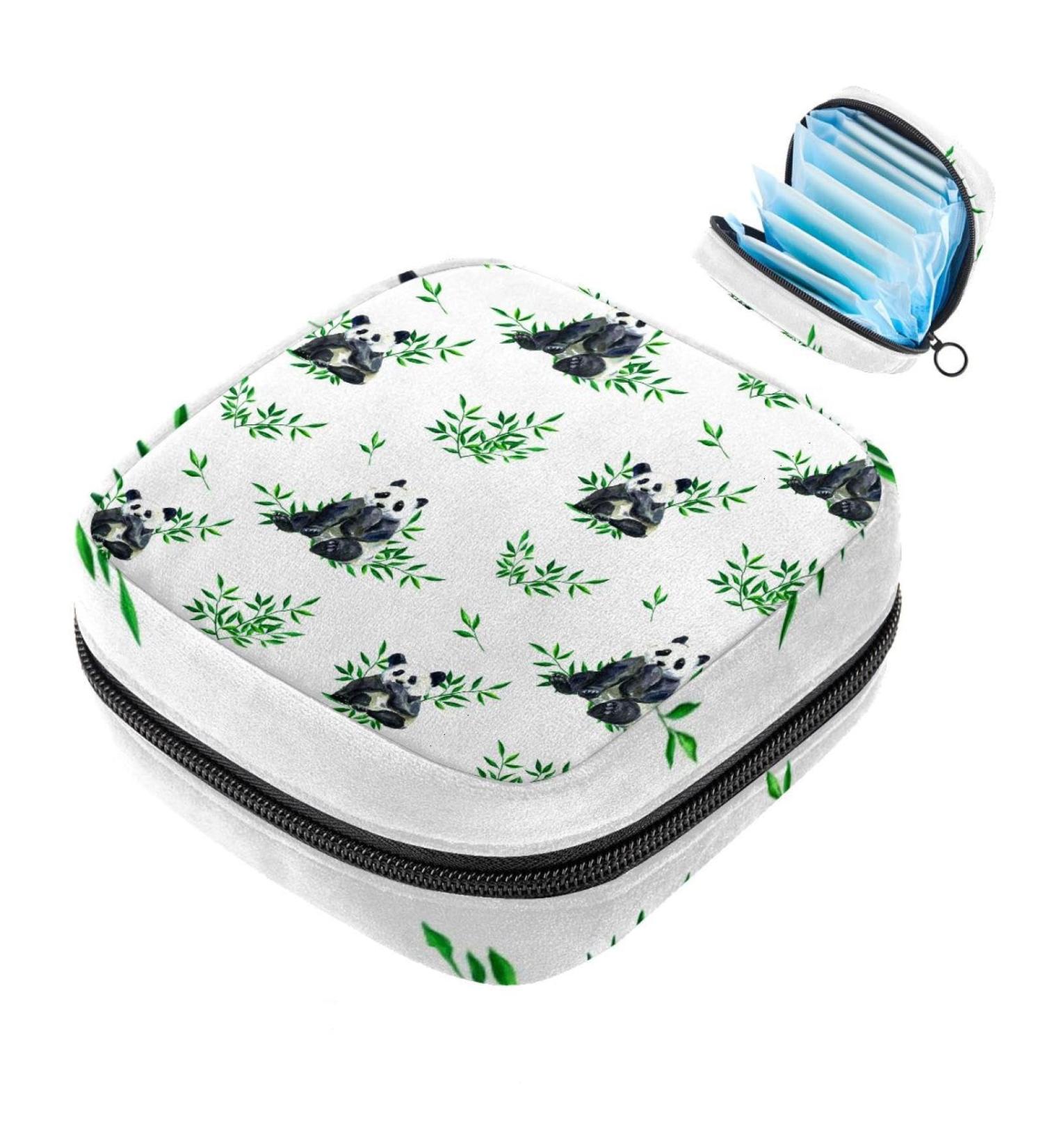 MUOOUM Panda Bamboo Menstrual Cup & Napkin Storage Bag - Portable Menstruation Pouch for Women & Girls - Buy Online on GoSupps.com