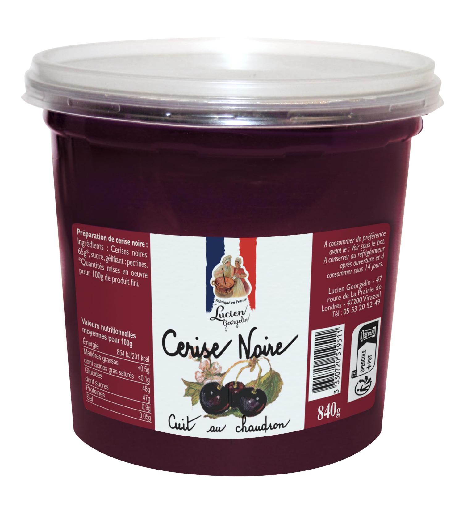 LUCIEN GEORGELIN GEORGELIN Preparation of Black Cherries Cauldron Cooked 0.8 kg