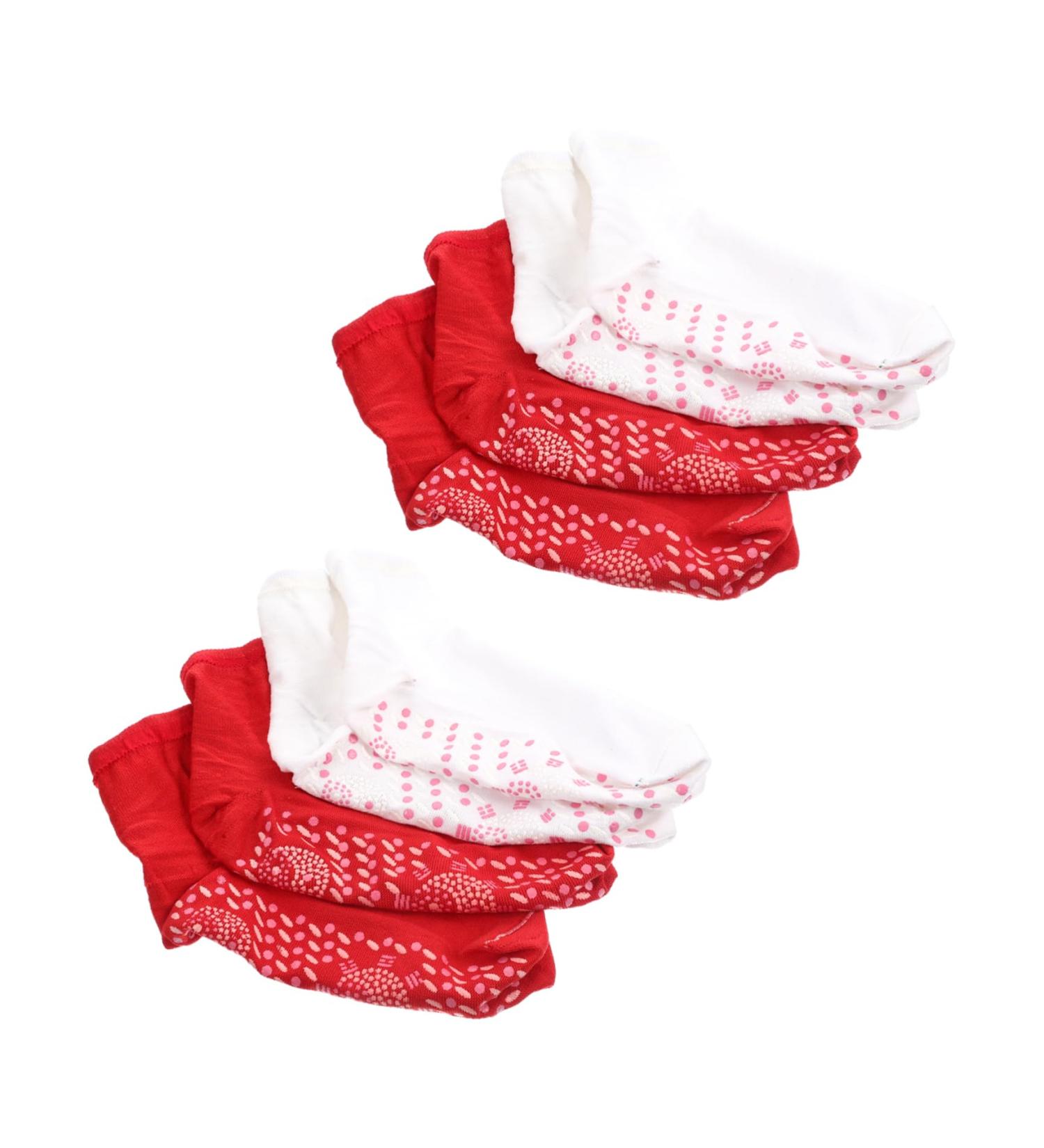Kisangel Self-Warming Heated Socks for Men & Women - 4 Pairs Winter Socks Red-White 28x9.5x0.1cm - Ideal for Cold Weather Shipping Internationally - Buy Online on GoSupps.com