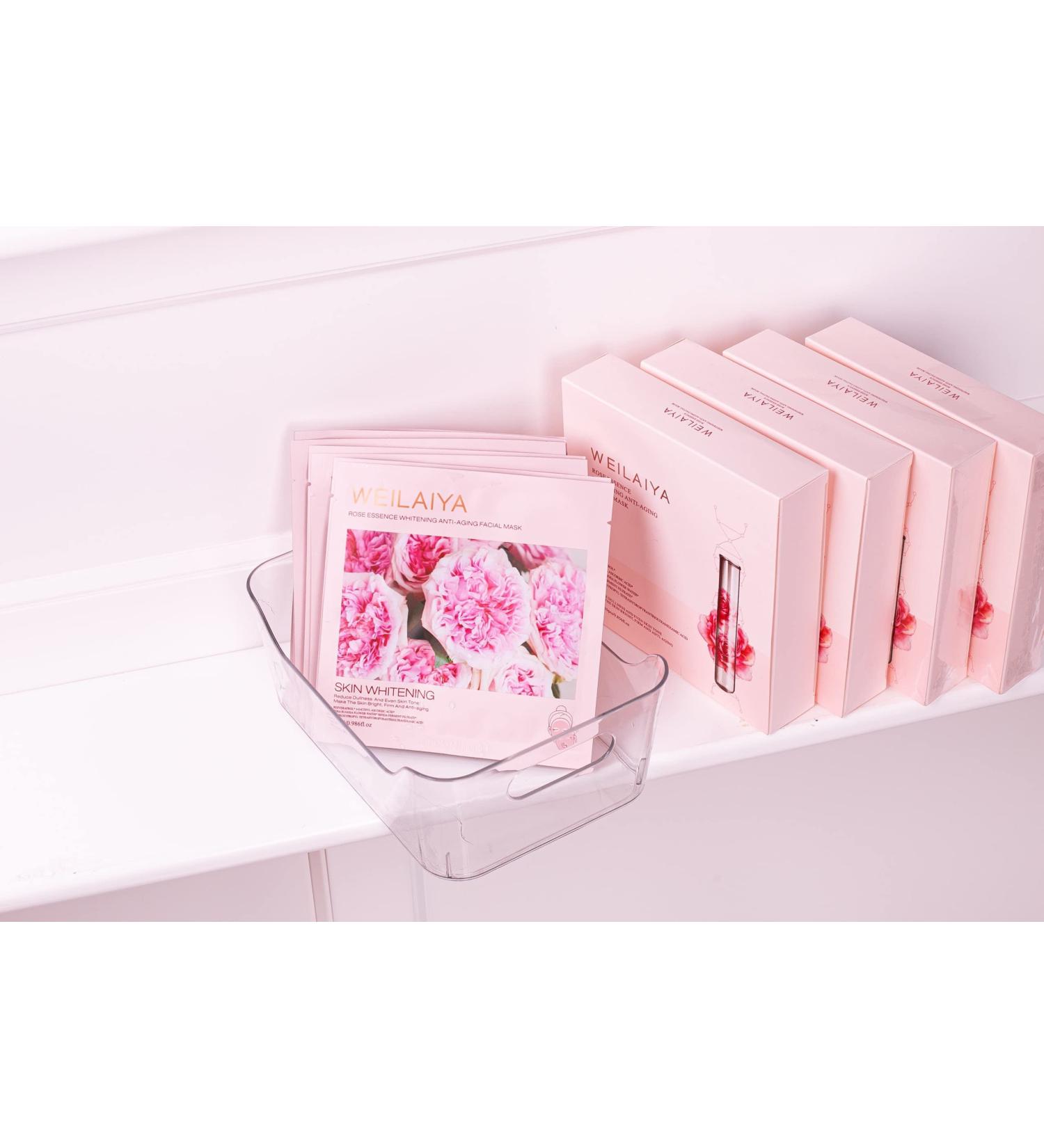 Weilaiya Rose Essence Whitening Anti-Aging Facial Mask | Shop Internationally for Radiant Skin - Buy Online on GoSupps.com