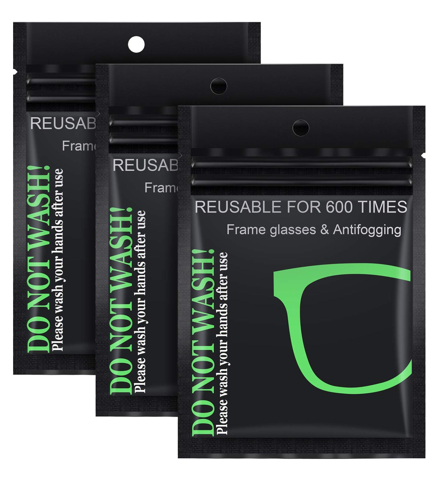 Nano Anti-Fog Wipes - Reusable Cleaning Cloth for Glasses, Goggles, Helmet, Camera Lens (3 Pack) - Buy Online on GoSupps.com