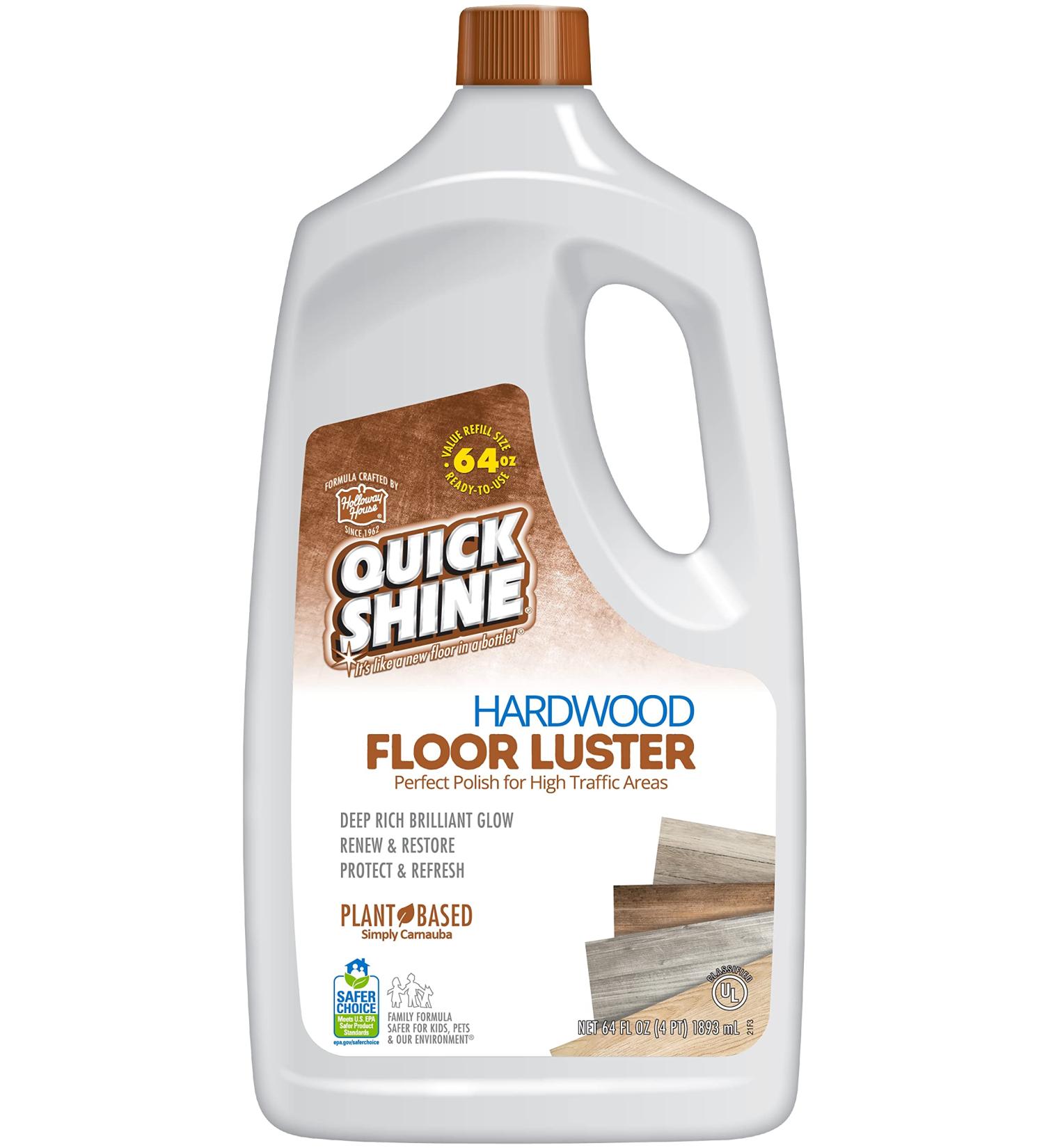 Quick Shine Hardwood Floor Luster 64oz | Plant-Based Cleaner & Polish | Carnauba Formula | Safer Choice | Restore-Protect-Refresh - Buy Online on GoSupps.com