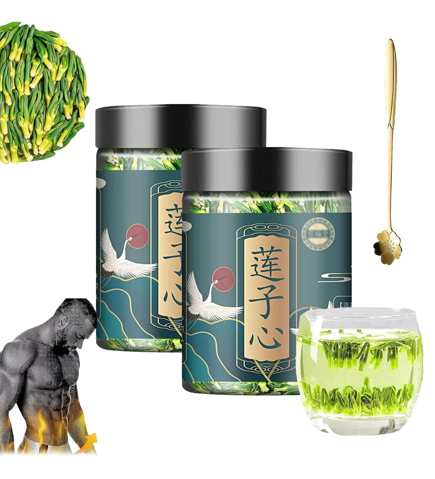 Lotus Seed Core Tea for Men Natural Lotus Seed Heart Tea Men'S Toning Tea Dried Lotus Plumule Lotus Embryo Tea Plant Ingredients Without Side Effects (2pcs) - Buy Online on GoSupps.com