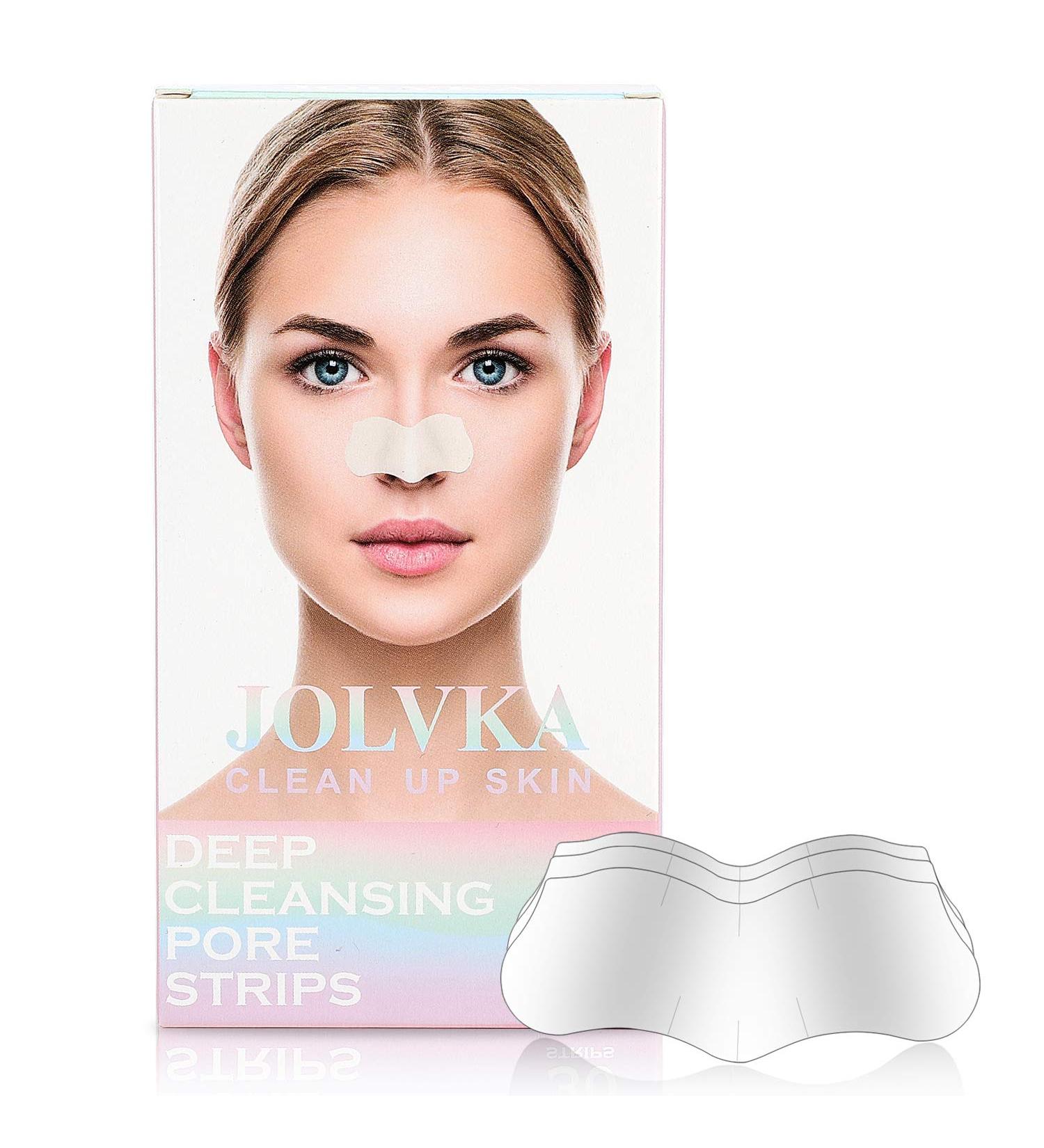 JOLVKA Blackhead Pore Strips - 65 Charcoal Strips for Face & Nose Pores - Buy Online on GoSupps.com