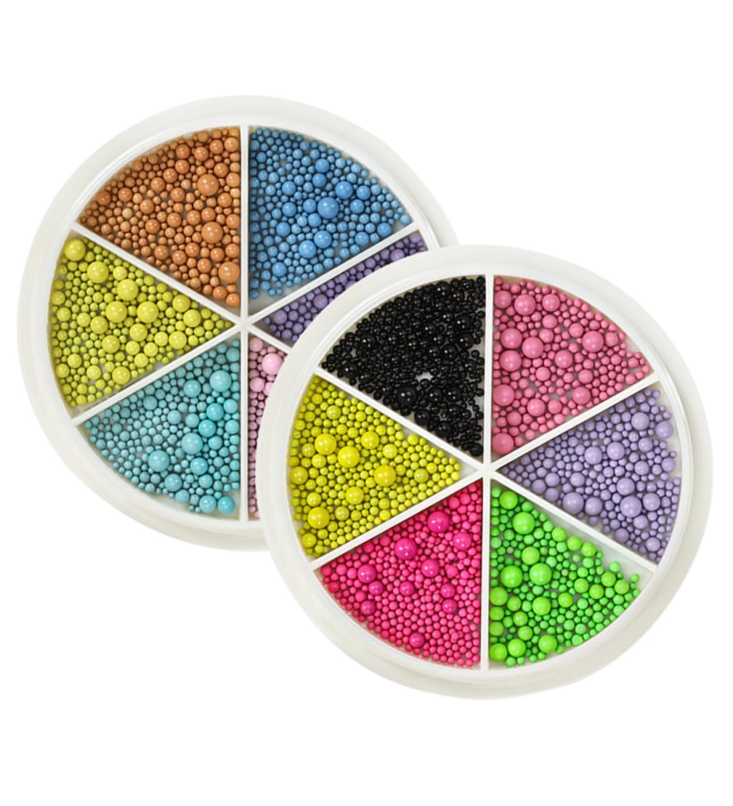 minkissy 2 Boxes Nail Art Macaron Colored Steel Balls Nail Decorations Accessories Mini Miss - Buy Online on GoSupps.com