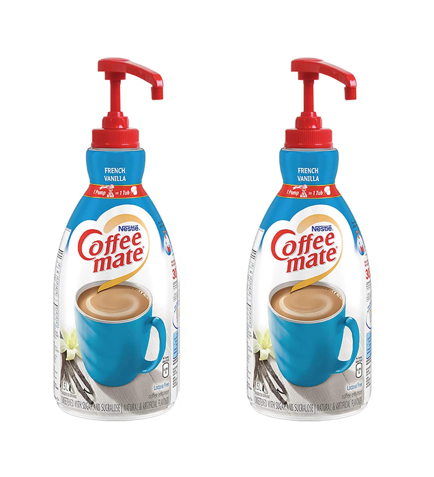 Coffee Mate Liquid Coffee Creamer Lactose Free French Vanilla No Refrigeration 1.5 Liter Pump Bottle (2-Pack) French Vanilla 2x1.5L - Buy Online on GoSupps.com