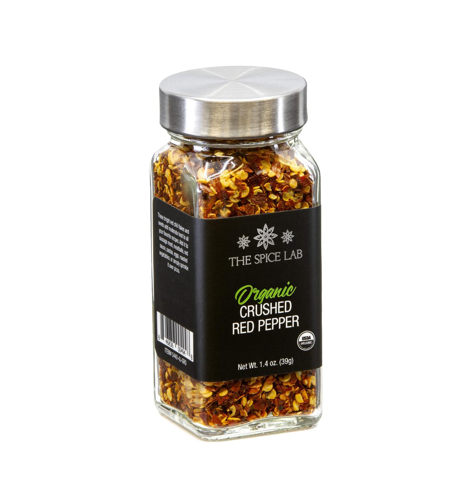 The Spice Lab Organic Crushed Red Pepper - Gluten-Free Chili Flakes for Pizza, Salad, Pasta, and Vegan Chili - Kosher & Non-GMO - Keto-Friendly - Buy Online on GoSupps.com