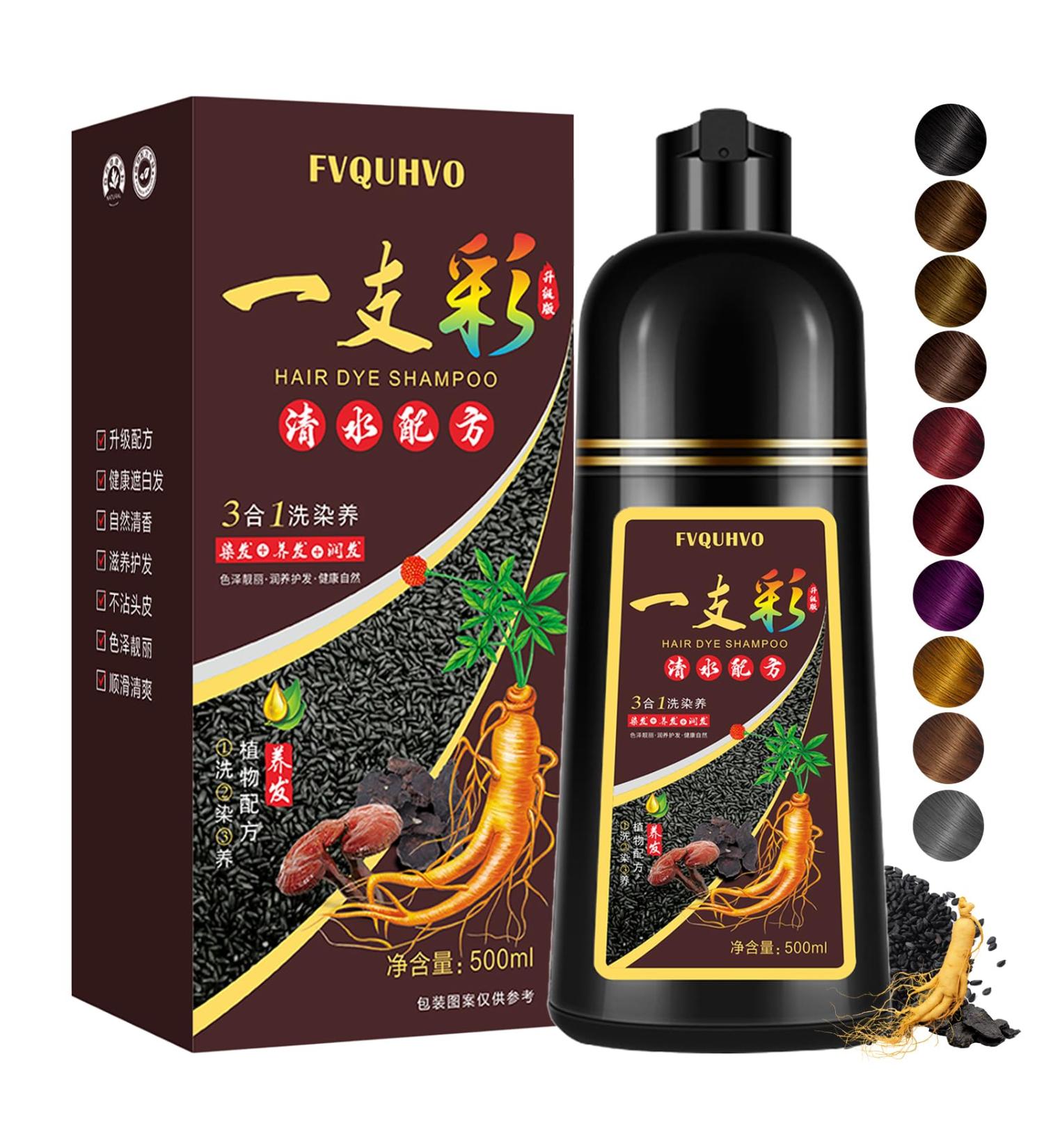 Purple Hair Dye Shampoo 3 in 1 for Men & Women | Natural Gray Coverage | Fast Results in 10-15 Mins | 16.9 Fl Oz - Buy Online on GoSupps.com
