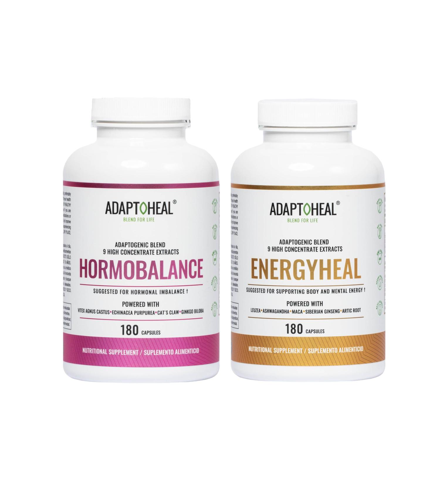 ADAPTOHEAL Hormobalance + Energyheal Adaptogen Blend (180 Capsules ea.) - Buy Online on GoSupps.com