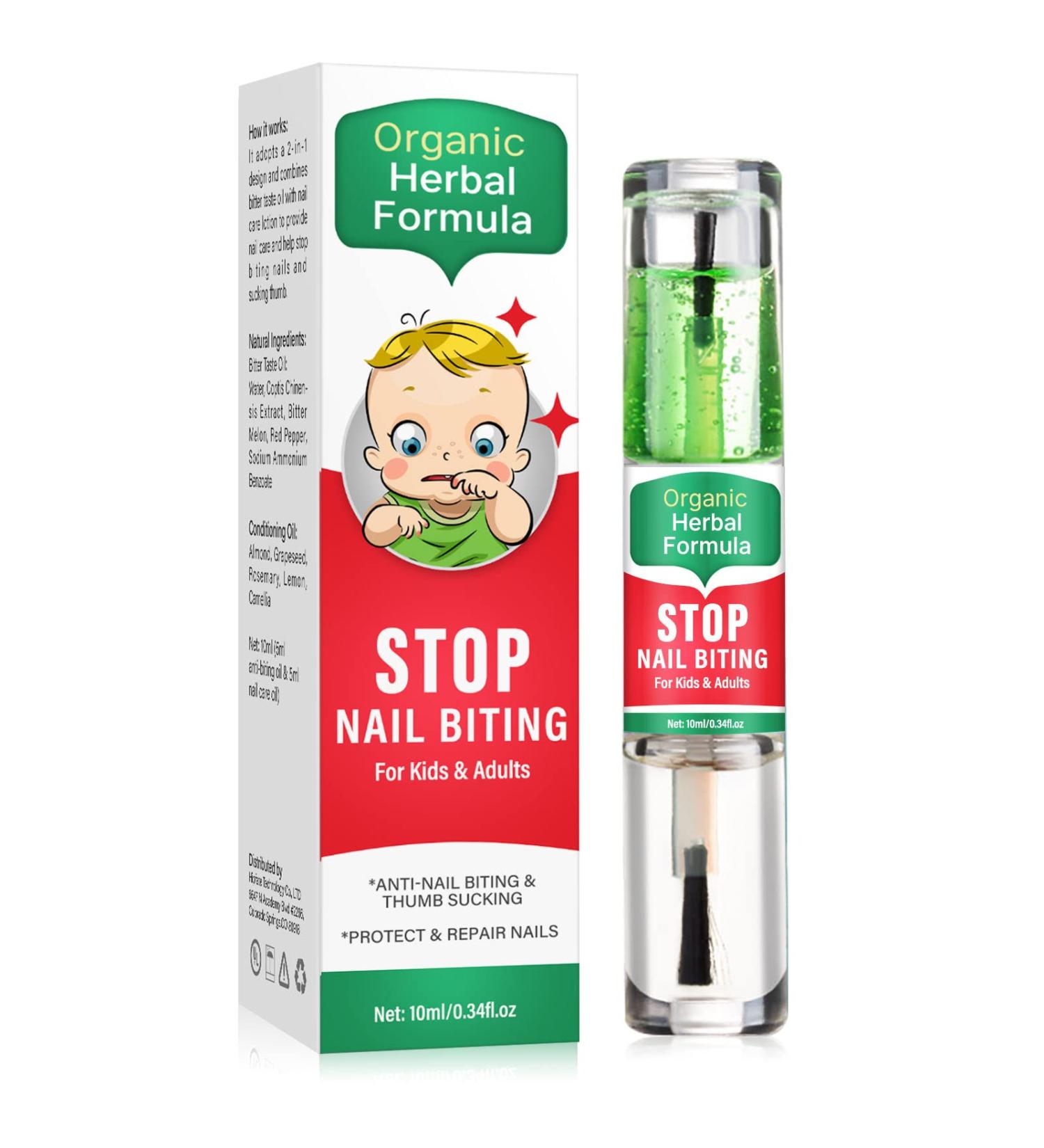 Nail Biting Treatment for Kids - No Bite Nail Polish & Thumb Sucking Deterrent | Stop Nail Biting & Sucking - Day & Night Care - Buy Online on GoSupps.com