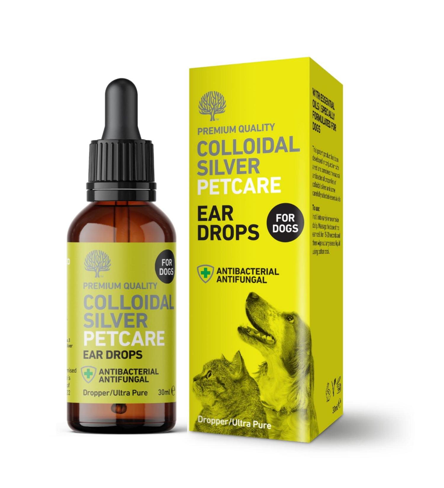 Natures Greatest Secret Antibacterial Ear Drops for Dogs 30ml - Soothes, Cleans & Protects with Colloidal Silver & Essential Oils - Buy Online on GoSupps.com