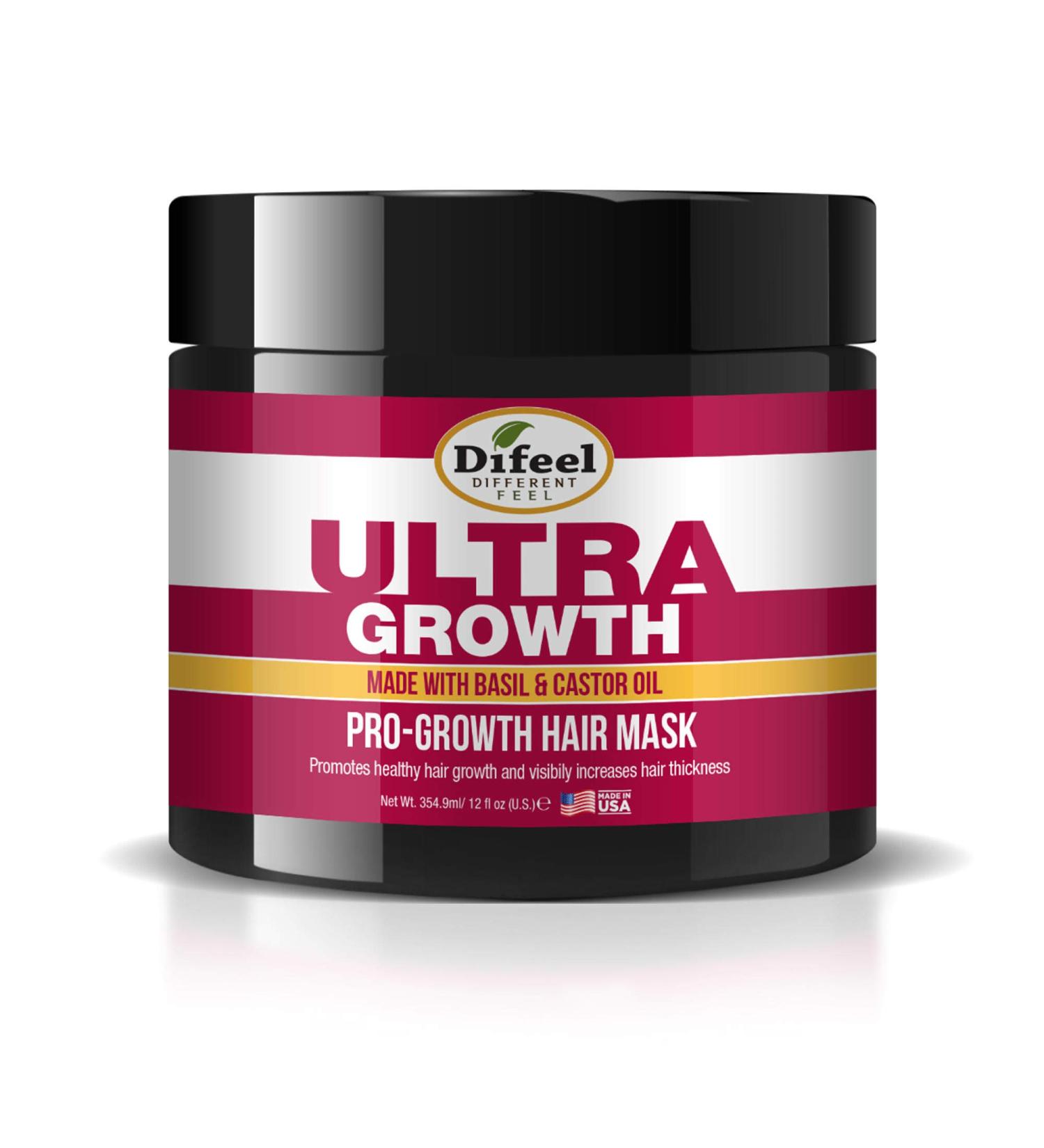 Difeel Ultra Growth Basil & Castor Hair Mask 12 oz. | Promotes Healthy Hair Growth - Buy Online on GoSupps.com