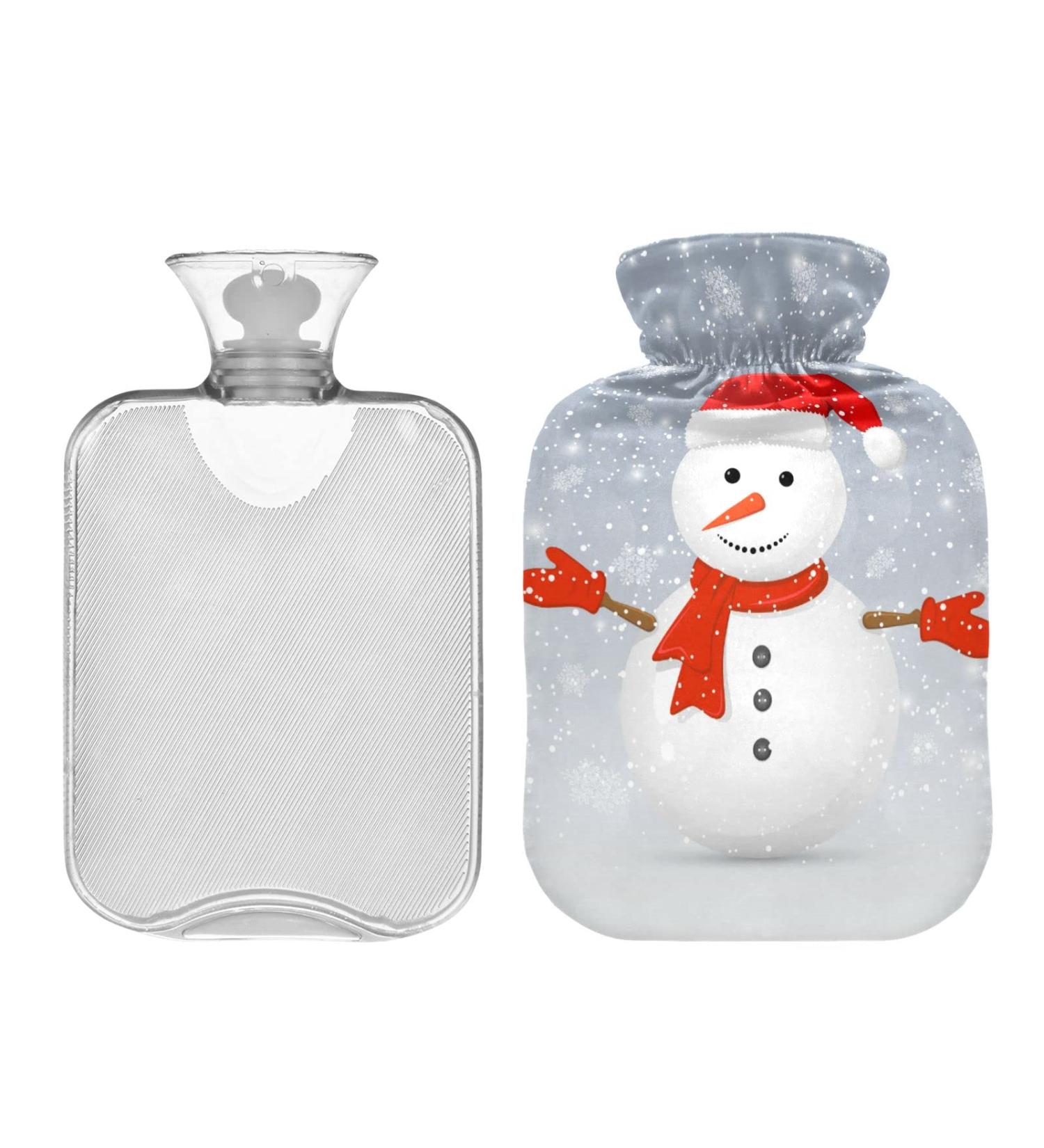 Mnsruu 2L Christmas Hot Water Bottle - Snowman Design | Perfect Gift for Women & Kids - Buy Online on GoSupps.com