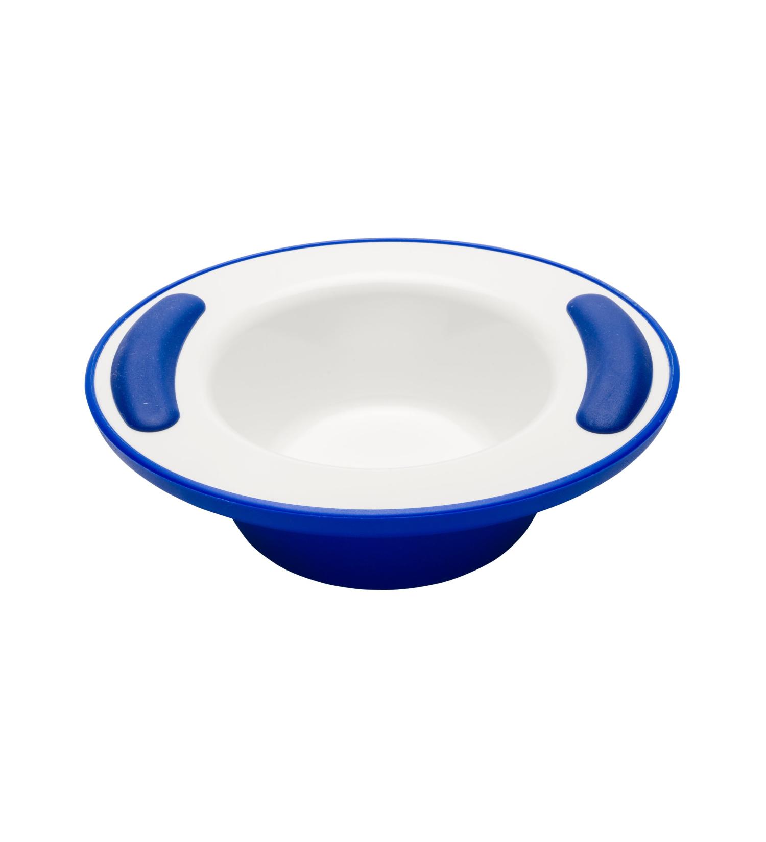 NRS Healthcare Blue/White Soft Grip Keep Warm Thermo Bowl