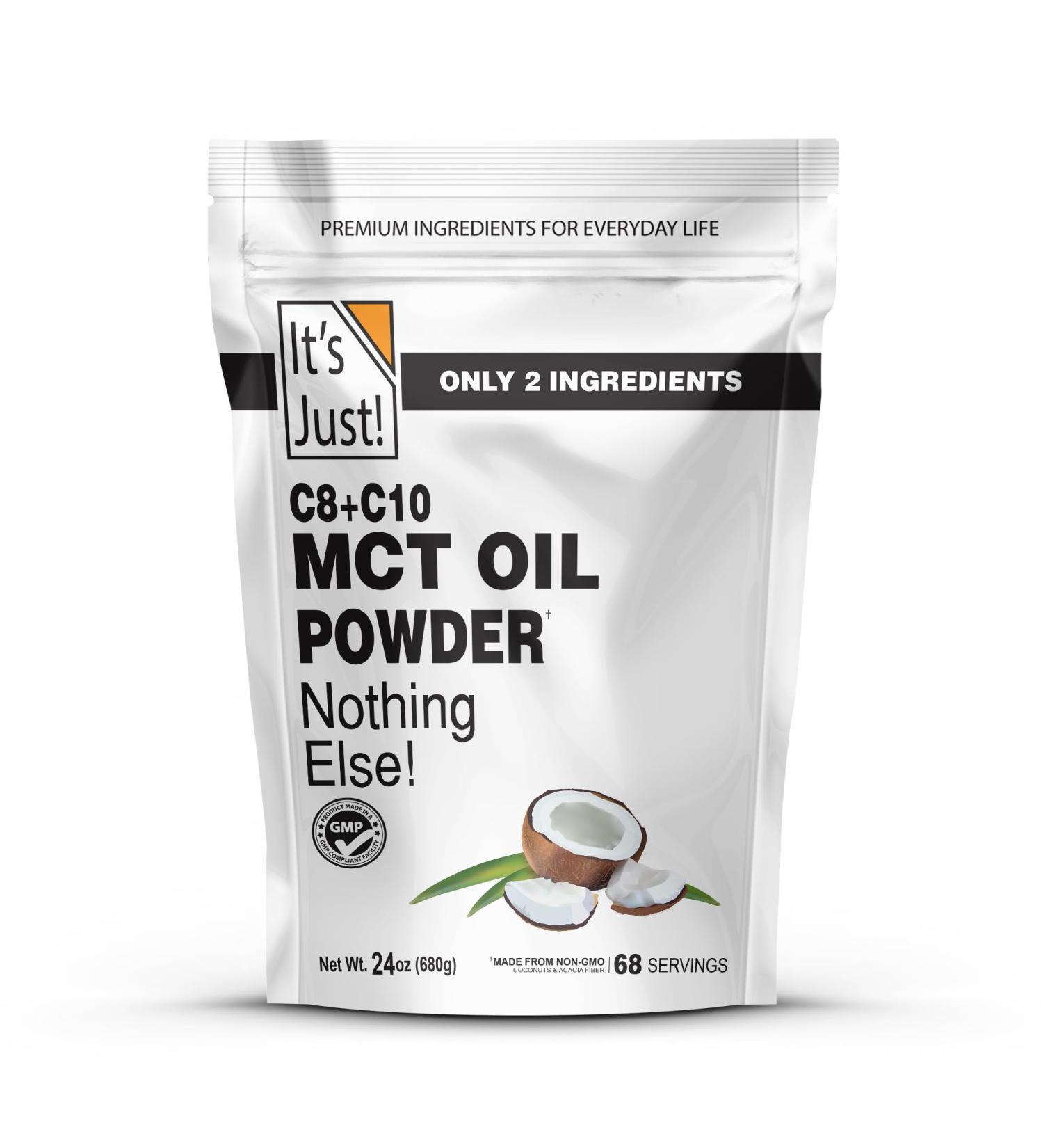 It's Just - MCT Oil Powder w/Prebiotic Fiber (1.5lbs) 70% C8 + 30% C10 Fast Fuel for Body & Brain Health Keto Coffee Creamer Non-GMO Heavy Metal Tested - Buy Online on GoSupps.com
