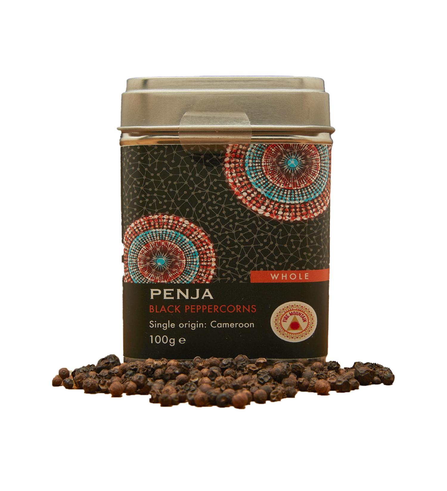 Fire Mountain Black Penja Pepper 100g - Single Origin Whole Peppercorn Berries from Penja Valley for Grinder Refill - Buy Online on GoSupps.com