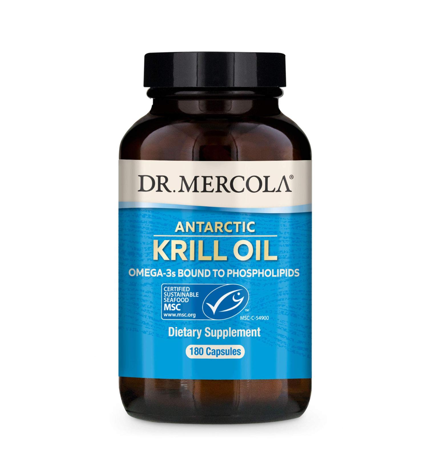 Dr. Mercola Antarctic Krill Oil â€“ 180 Capsules for Omega-3 Health Benefits - Buy Online on GoSupps.com