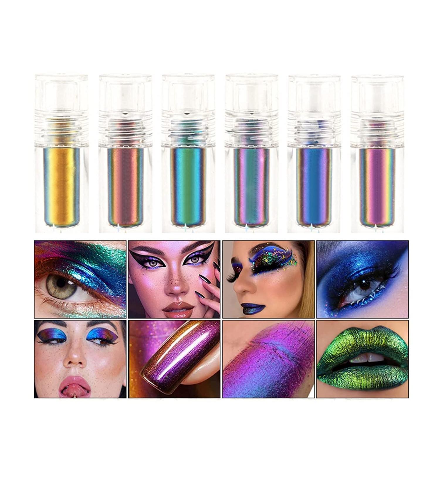 Hotiary Chameleon Eyeshadow Metallic High Pigments - 6 Colors Shimmering Eye Shadow Kit for Lady - Buy Online on GoSupps.com
