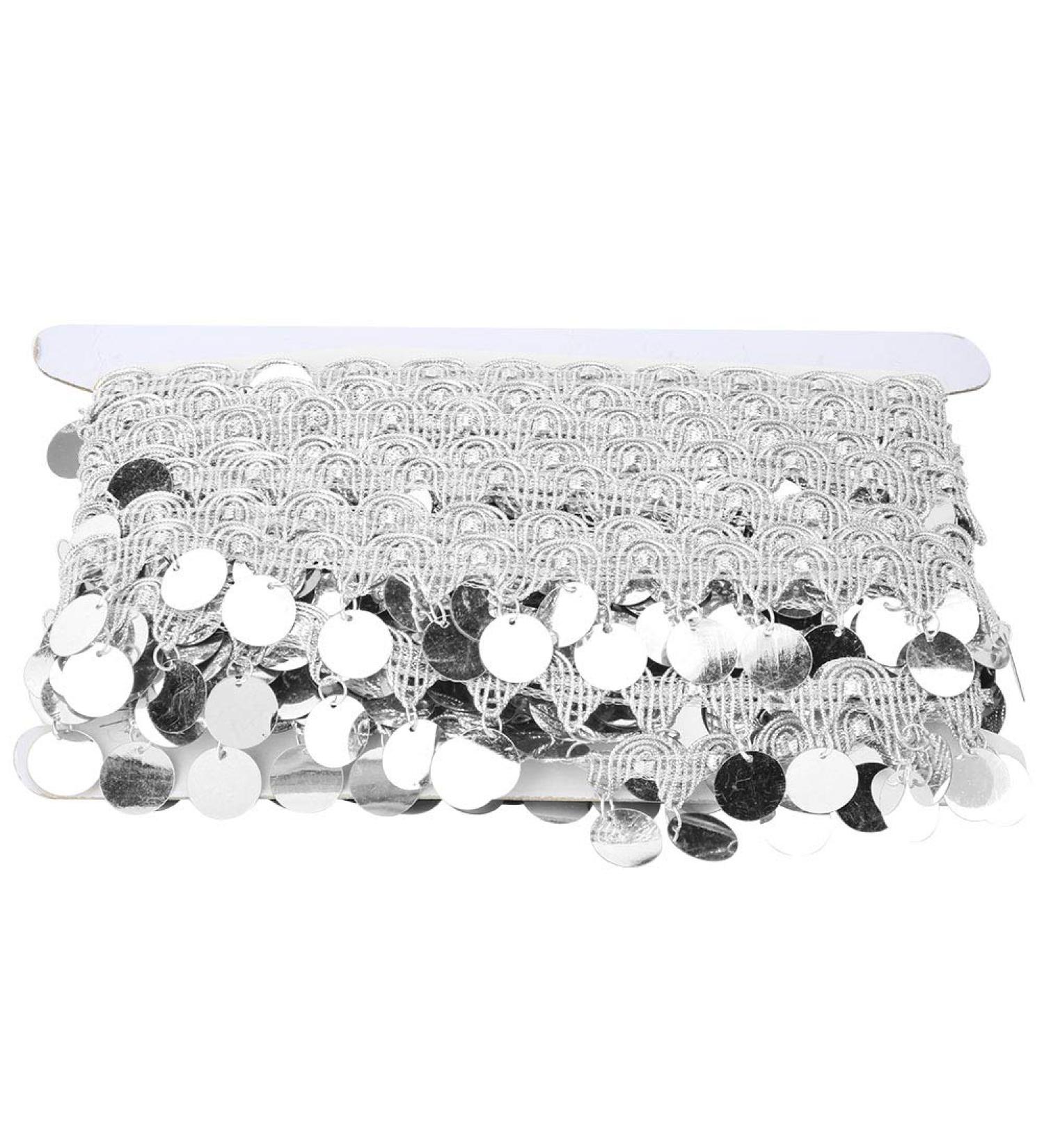 Belly Dance Hip Towel - 10 Yards Sequin Waist Chain & Coin Cloth | National Dance Supplies for Performance & Yoga (Silver) - Buy Online on GoSupps.com