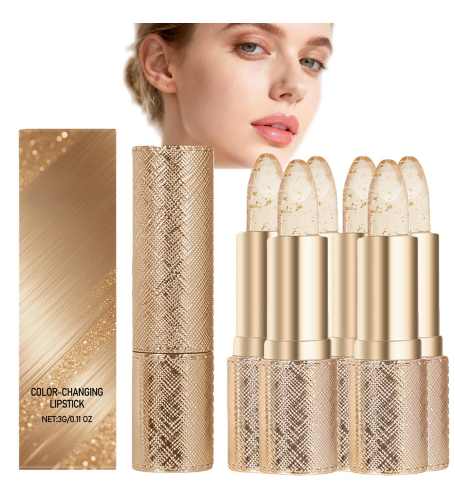 BRVLY Transfer Resistant Color Changing Lipstick Long Wear for Older Women Tinted Lipstick Gold Foil Balm Mature Woman pH Adjustment & Winter Moisturizing Lipstickdddd 6 - Buy Online on GoSupps.com