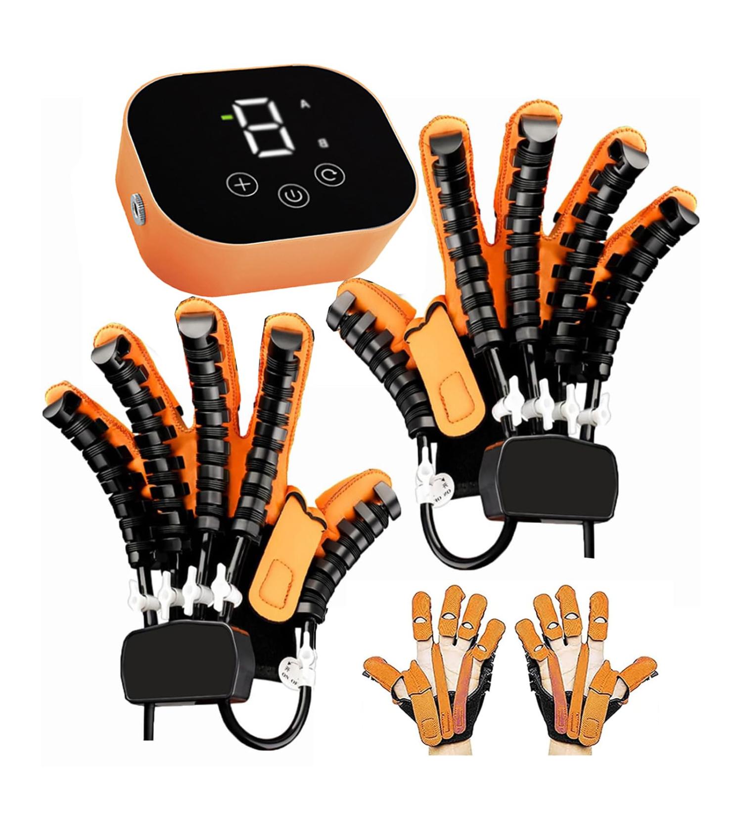 Hand Rehabilitation Robot Gloves Stroke Recovery Equipment Adjustable Strength Rechargeable Right Hand Left Hand Finger Rehab Trainer for Patients Hand Dysfunction left+right X-Large - Buy Online on GoSupps.com