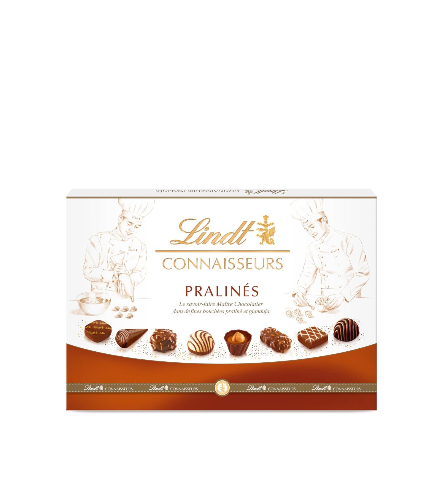 Lindt - Box of Praline Connoisseurs Assorted Milk Chocolates and Praline Black Ideal for Christmas 410 g - Buy Online on GoSupps.com