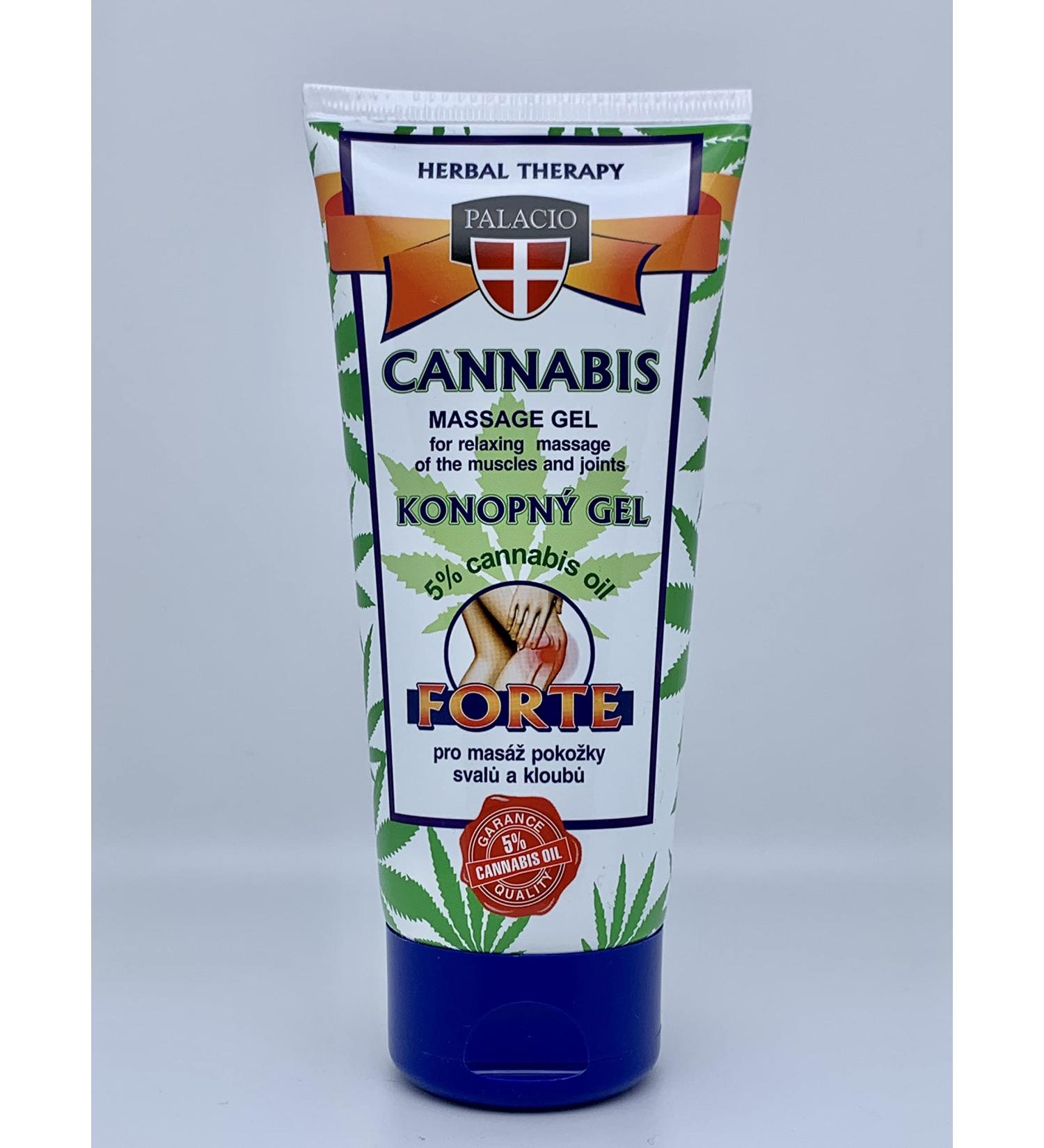 Palacio Forte herbal massage gel/lotion with 5% organic hemp oil without mineral oil silicones parabens paraffin - 200 ml!