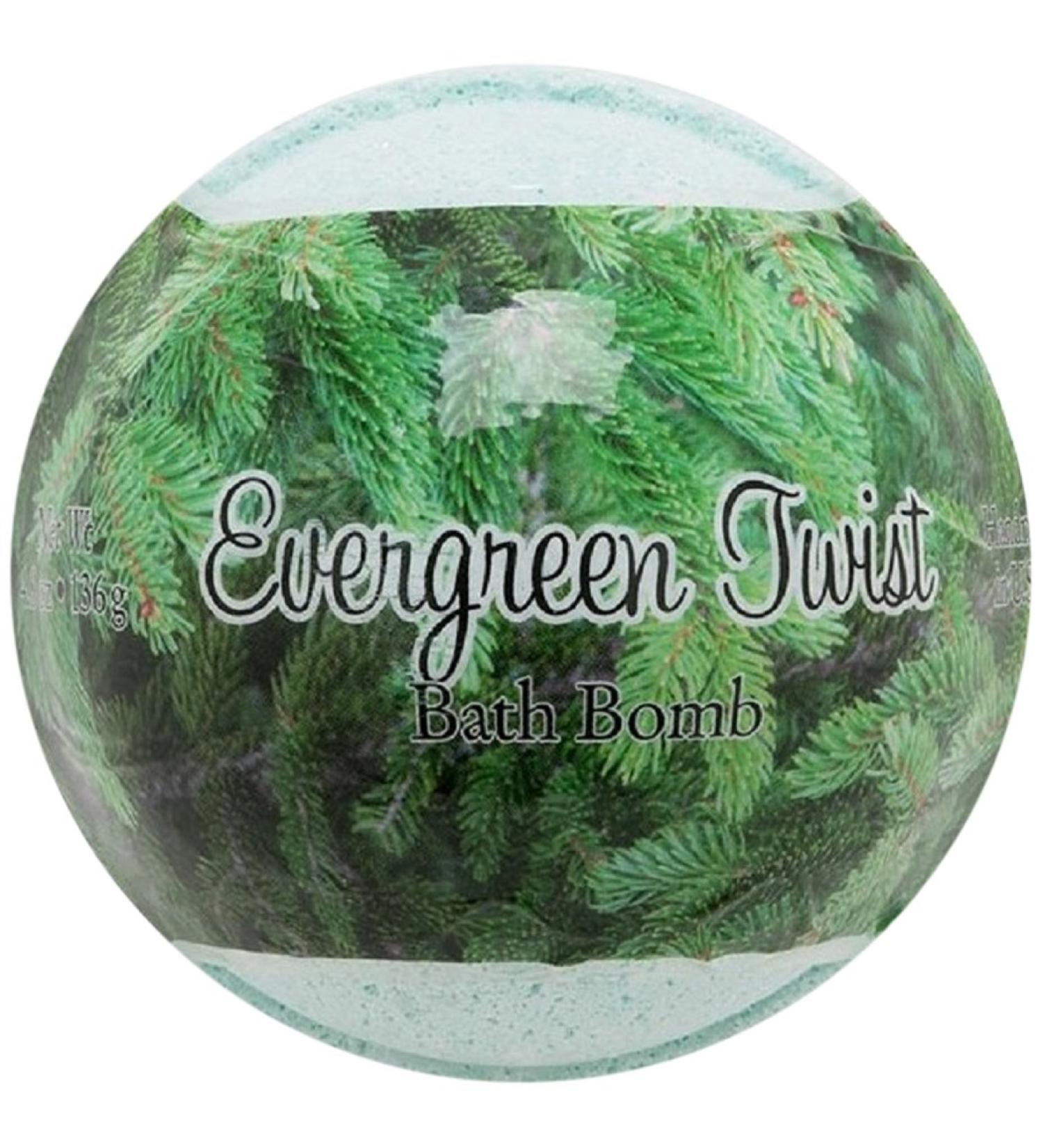 Primal Elements Evergreen Twist Bath Bomb  4.8 Ounce