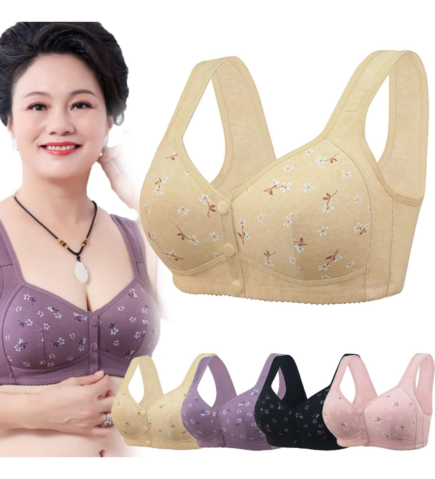 Wuwuhen Lisa Charm Daisy Bra - Front Button Closure, Comfortable & Breathable, Apricot 52/120 - Buy Online on GoSupps.com