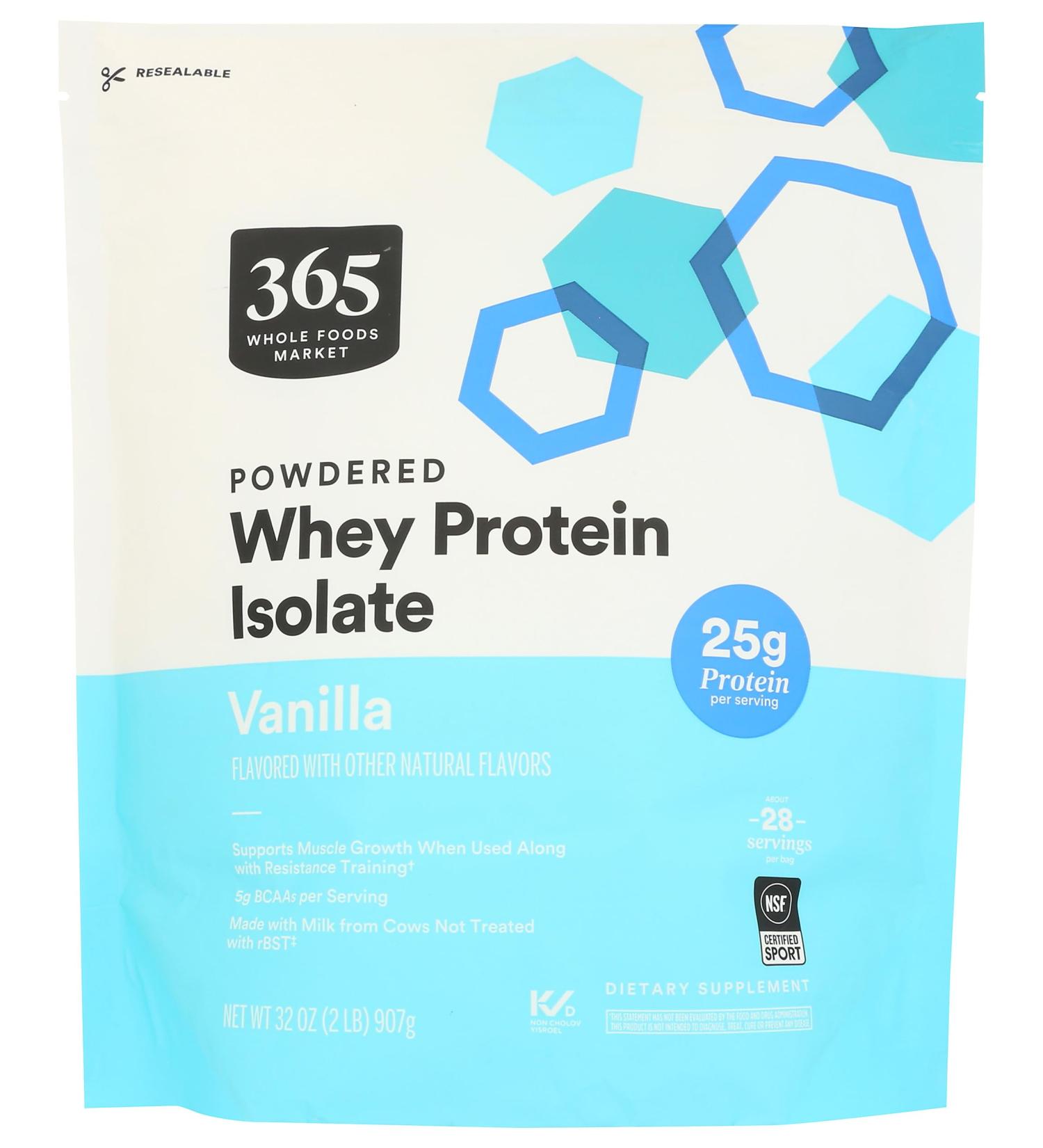 365 by Whole Foods Market Whey Protein Isolate Vanilla 32 Ounce - Buy Online on GoSupps.com