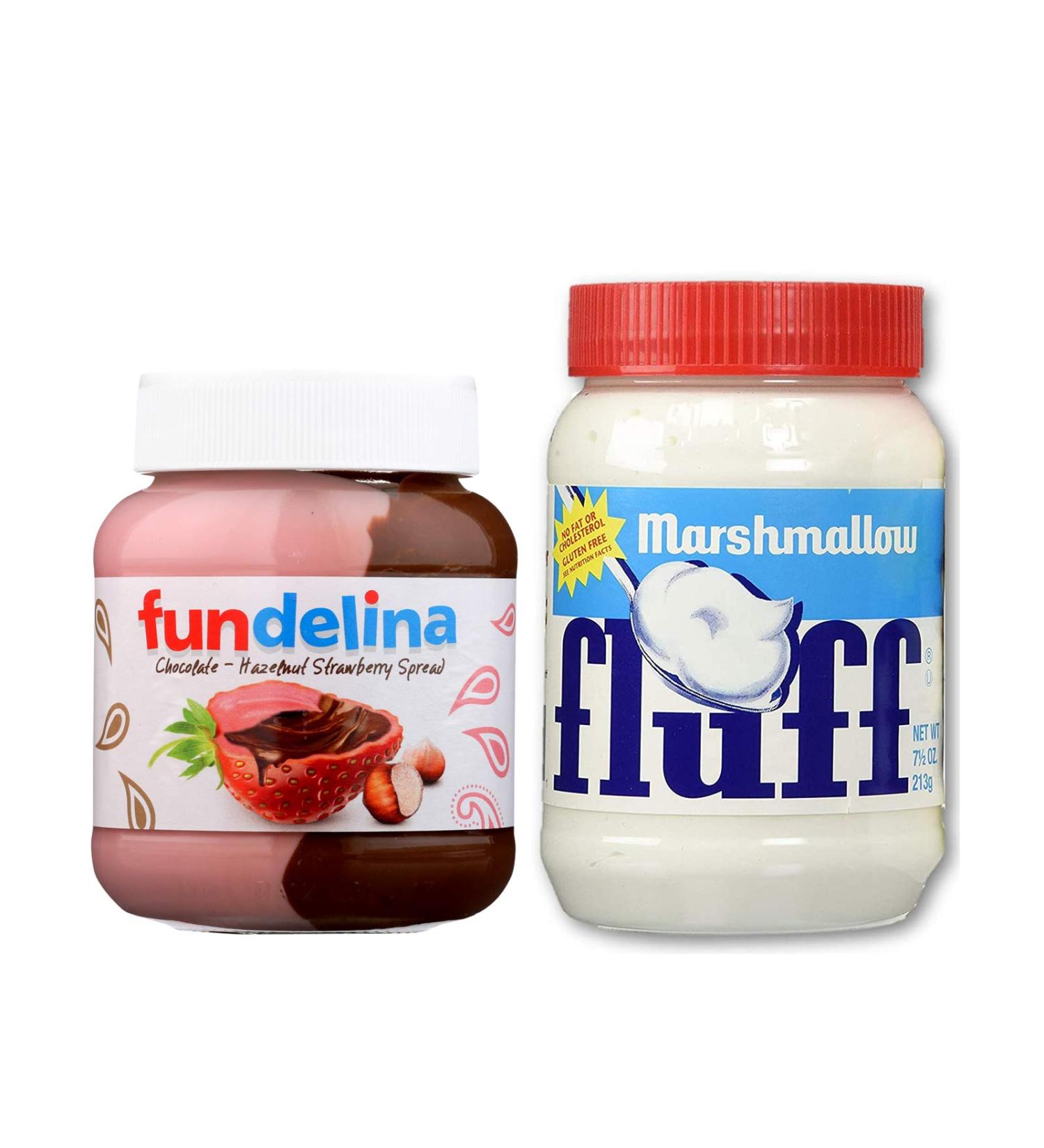 Generic Marshmallow Spread 7.5 oz and Strawberry Chocolate Hazelnut Spread 13 oz Bundle - Buy Online on GoSupps.com