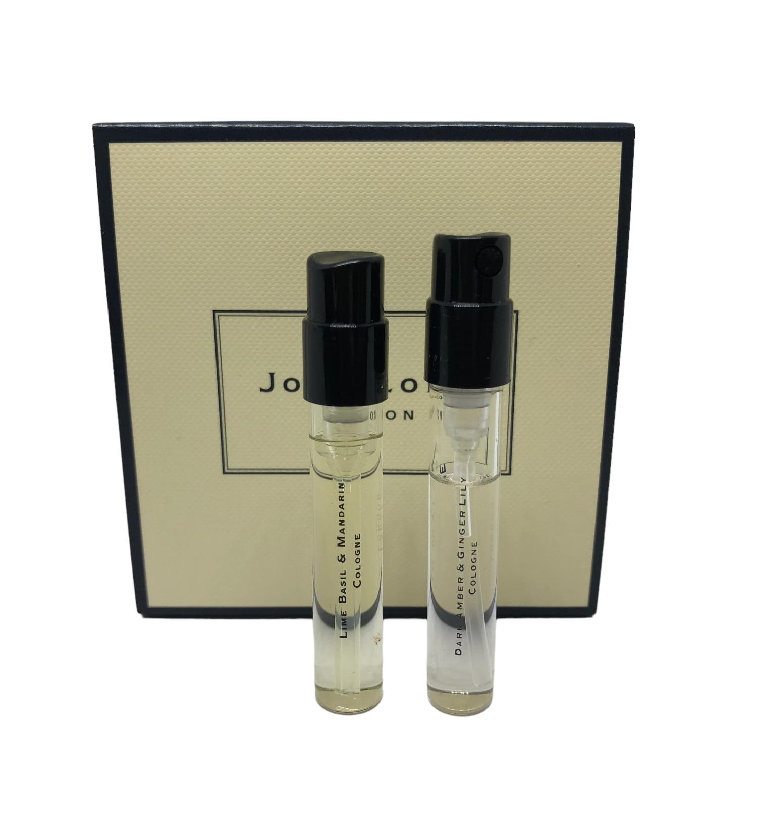 Jo Malone London Scent Pairing Duo Lime Basil & Mandarin + Dark Amber &Ginger Lily Sample Vial 0.05oz