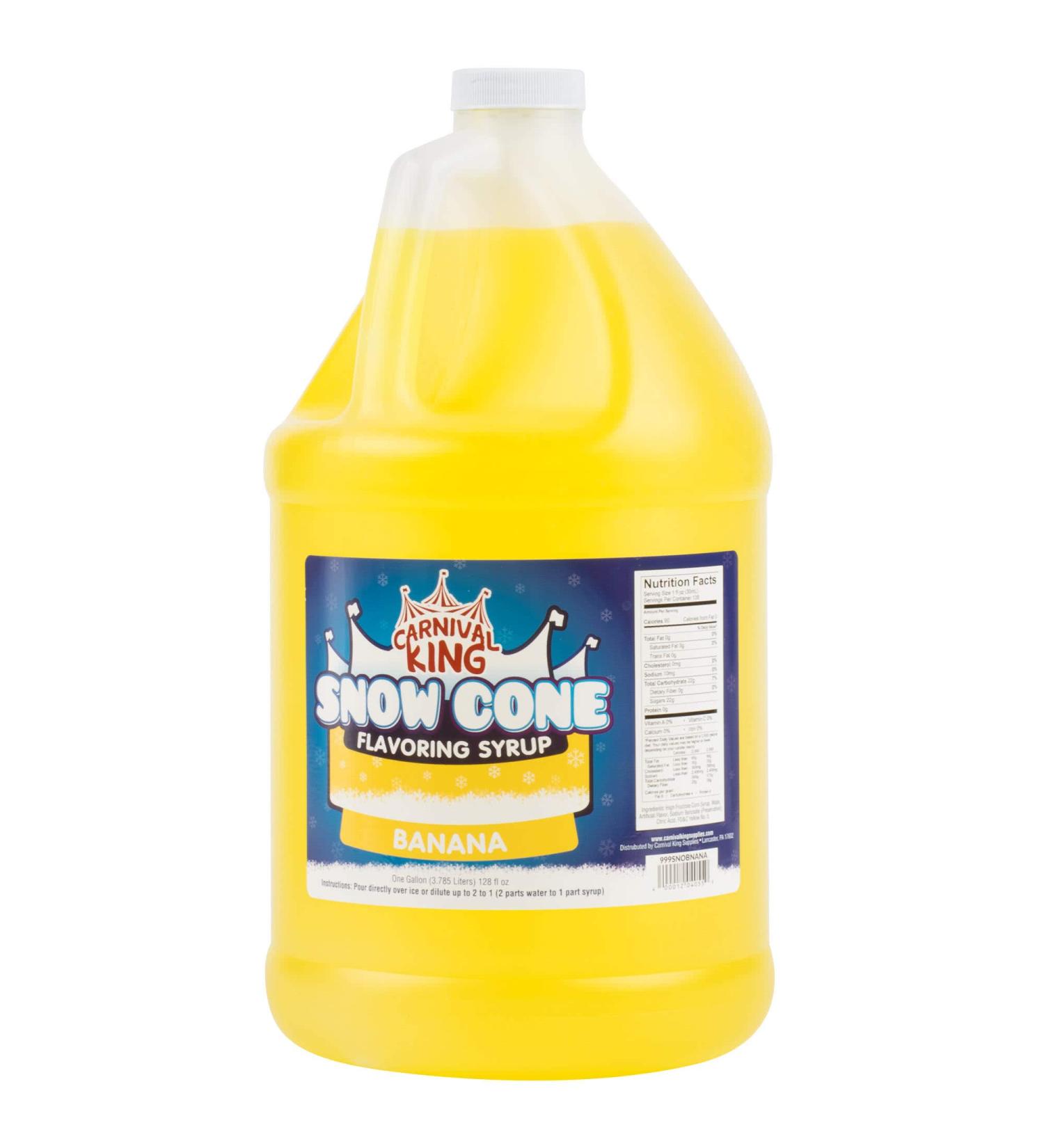 Carnival King 1 Gallon Banana Snow Cone Syrup - 4/Case - Buy Online on GoSupps.com