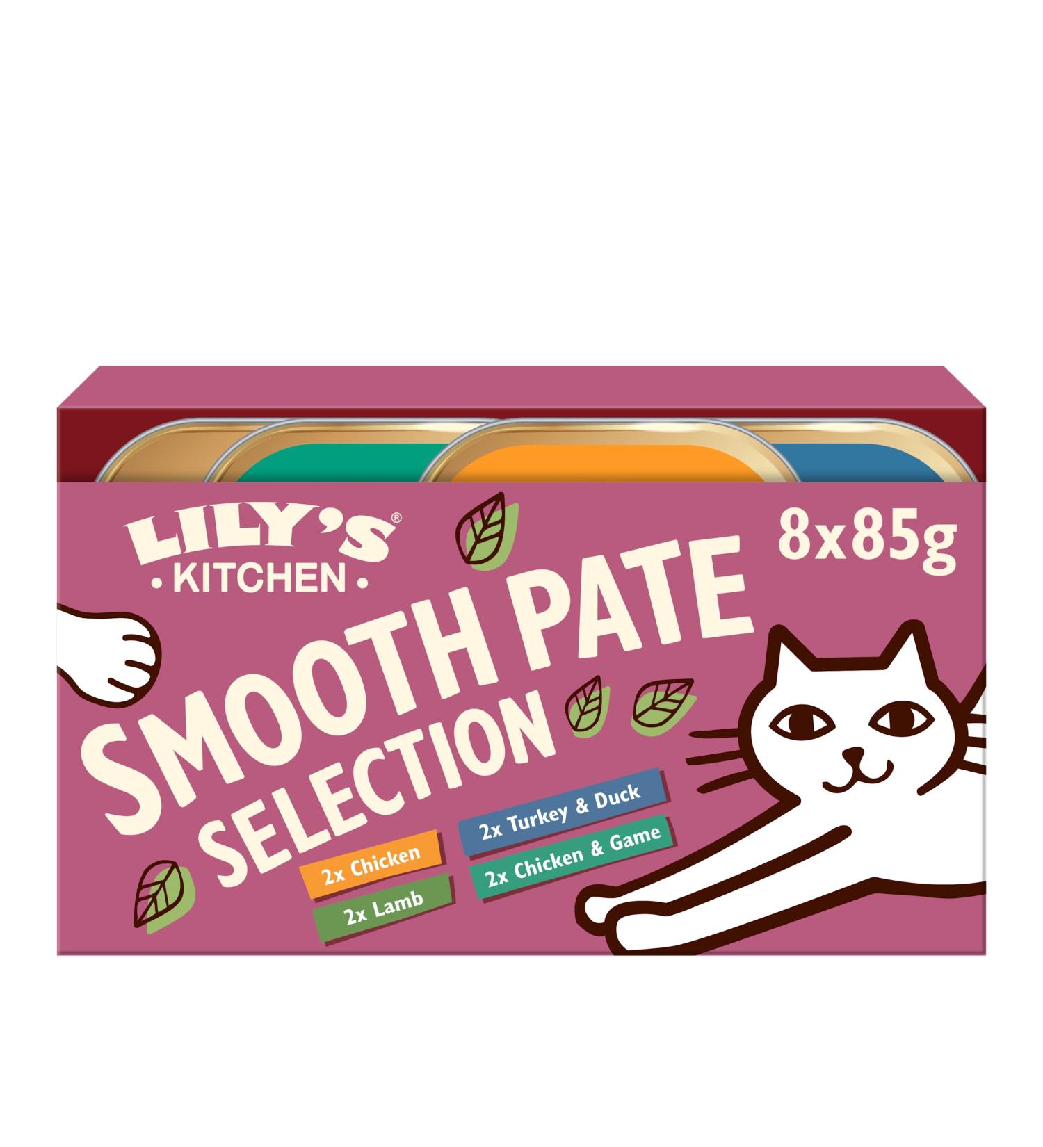 Lily's Kitchen Natural Soft Pate for Adult Cats Grain Free Recipes Multipack (32 x 85g Tub) - Buy Online on GoSupps.com