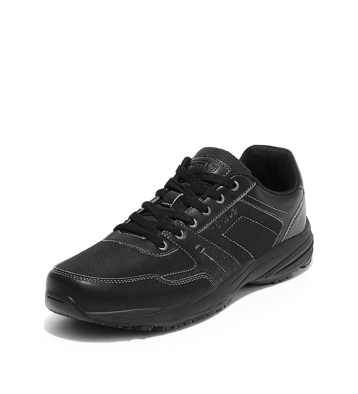 NORTIV 8 Men's Food Service Work Shoes 9.5 Black - Oil & Slip Resistant for Restaurant Kitchen - Buy Online on GoSupps.com