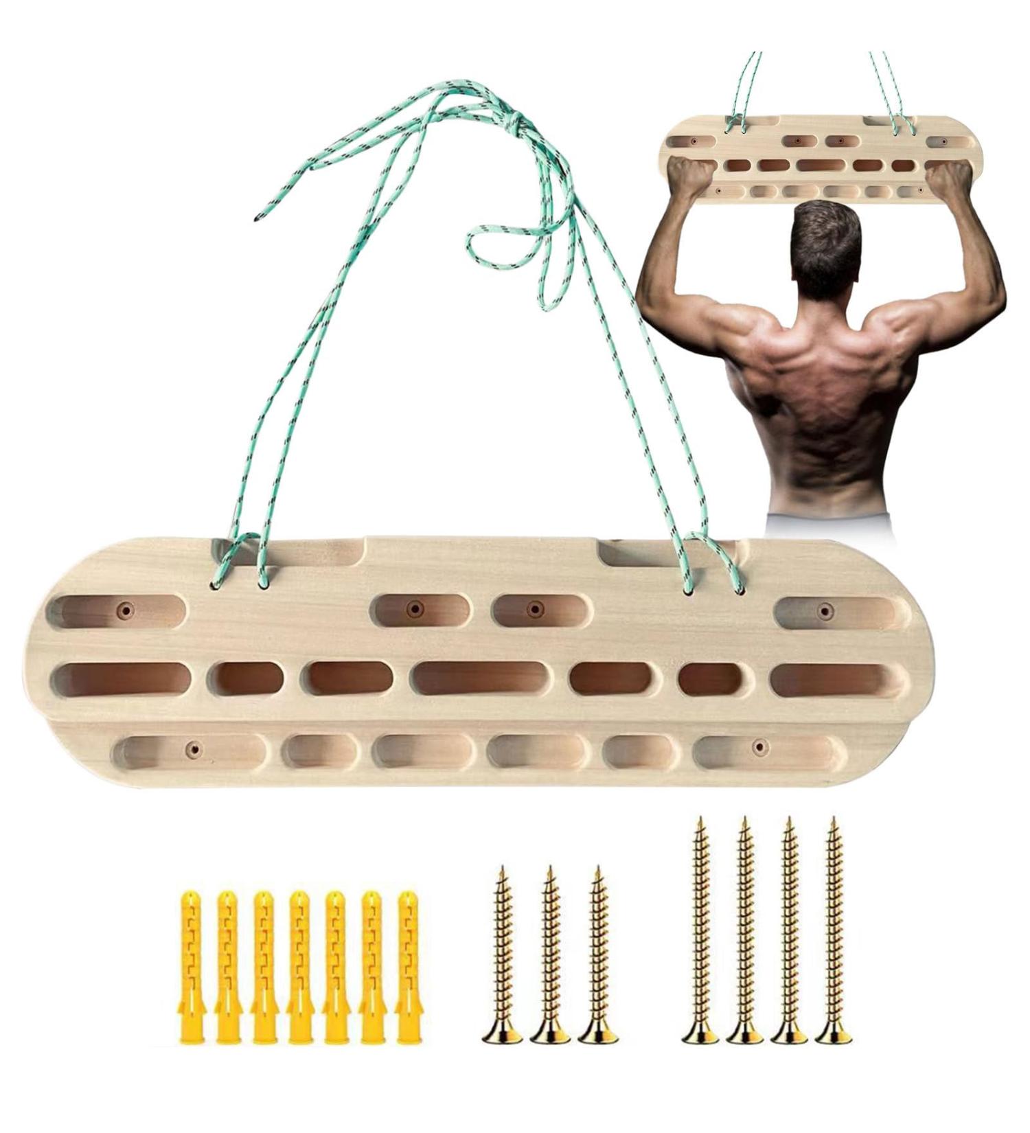Fellflying Wooden Climbing Hangboard - Ultimate Finger Strength Training Device for Home Workout - Buy Online on GoSupps.com