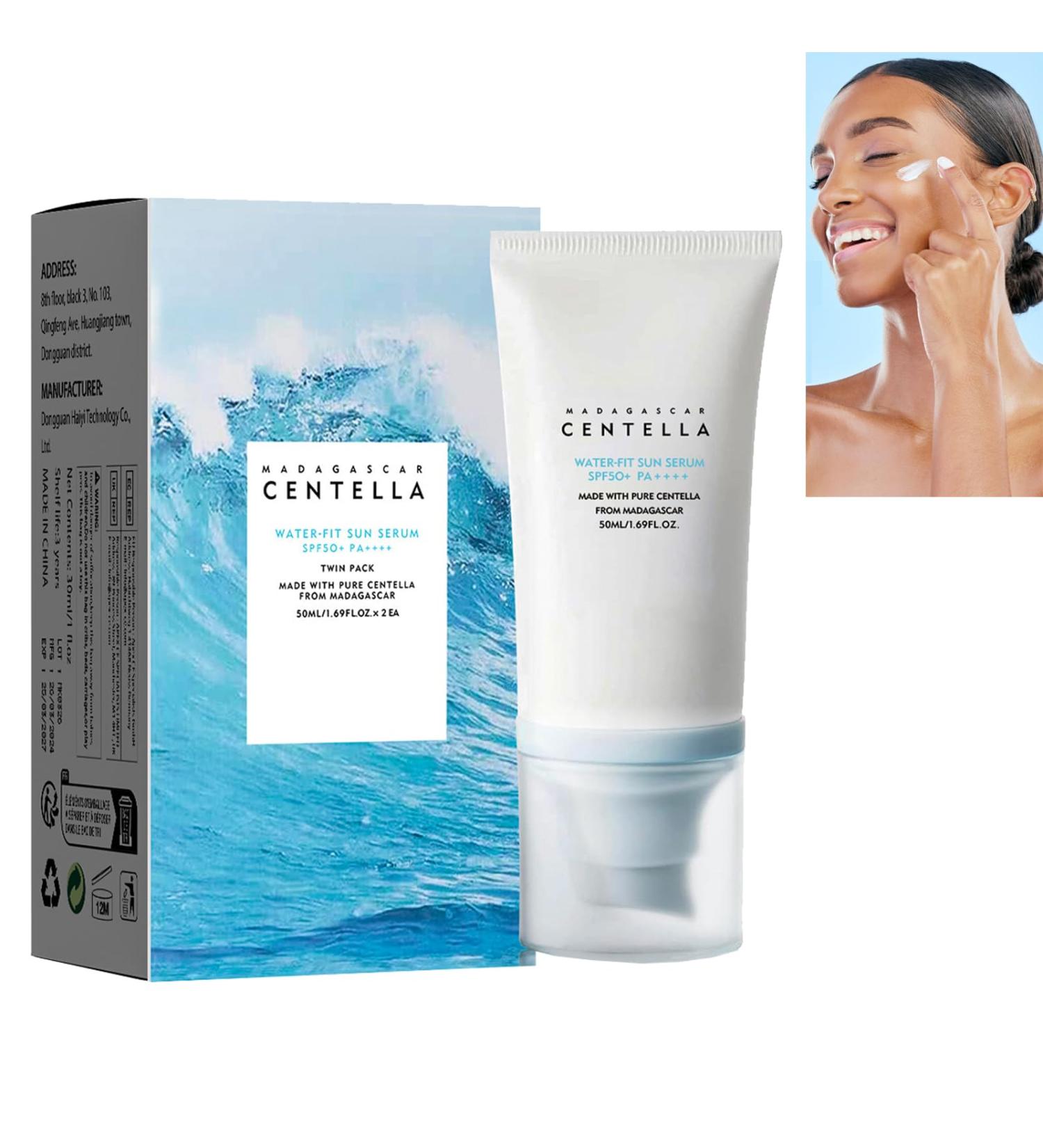 Centella Asiatica Sunscreen Water Resistant Sunscreen Asiatica Sunscreen Hydrating Sunscreen Essence Skin Care and Moisturizing Sunscreen Non-sticky and Refreshing Sunscreen Water-fit Sun Serum 50ml - Buy Online on GoSupps.com