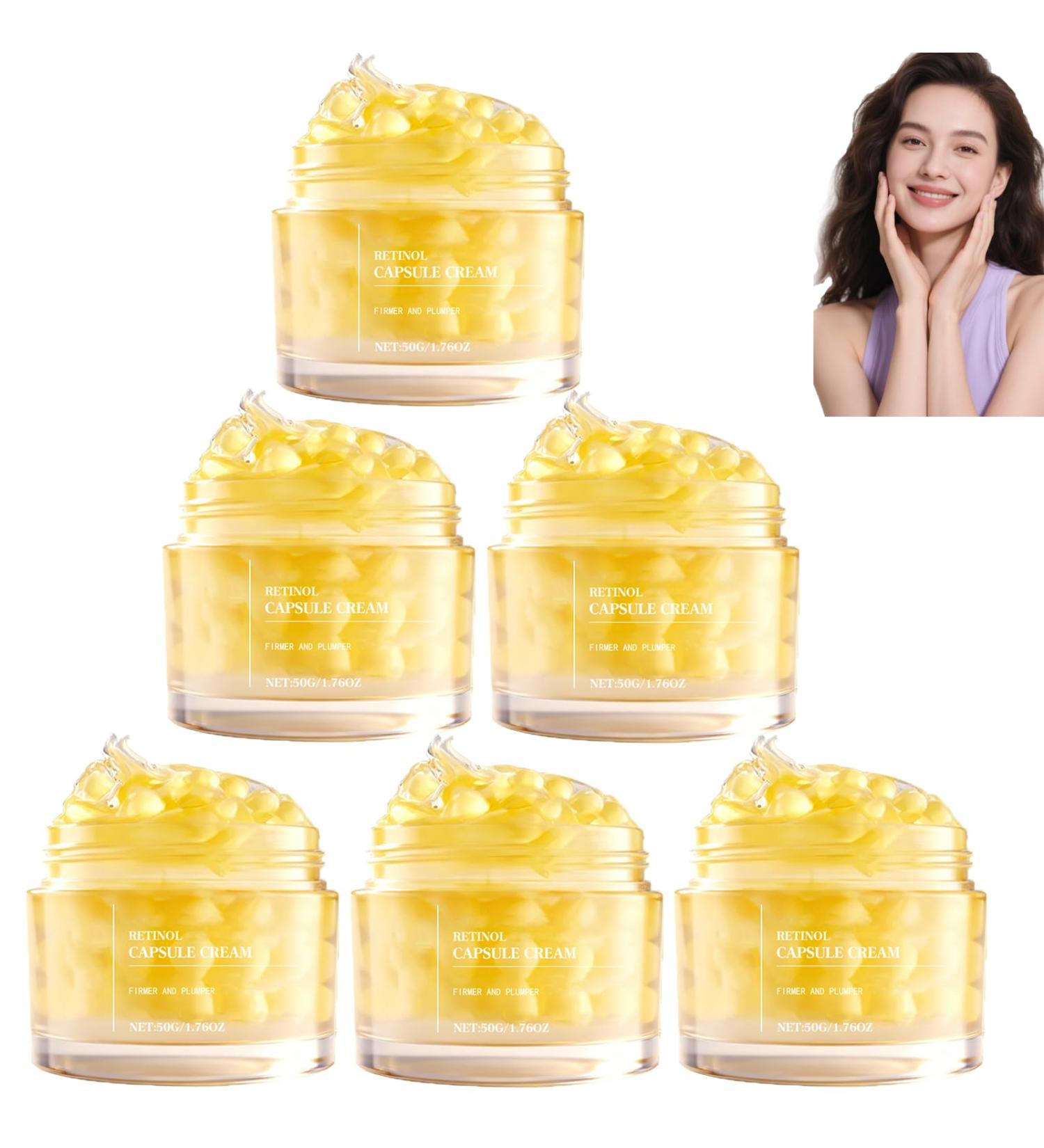 homomdy Collagen Retinol Capsule Cream AntiAging Retinol Collagen Face Cream Deep Hydration and Reducing Wrinkles Improving Firmness and Elasticity Brightening Skin 6pcs - Buy Online on GoSupps.com
