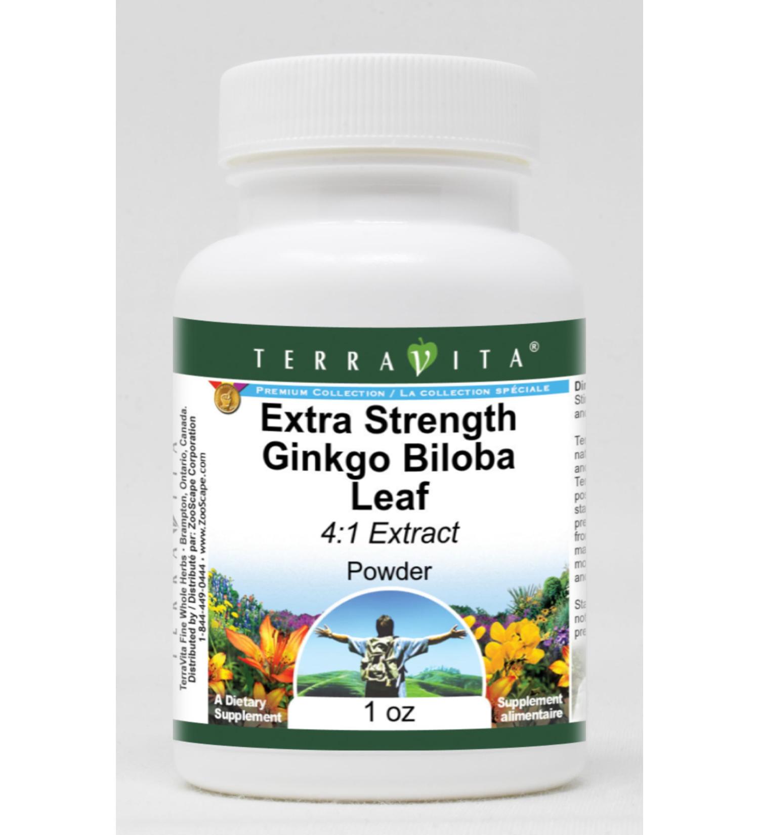 Extra Strength Ginkgo Biloba Leaf 4:1 Extract Powder (1 oz ZIN: 514333) - 3 Pack - Buy Online on GoSupps.com