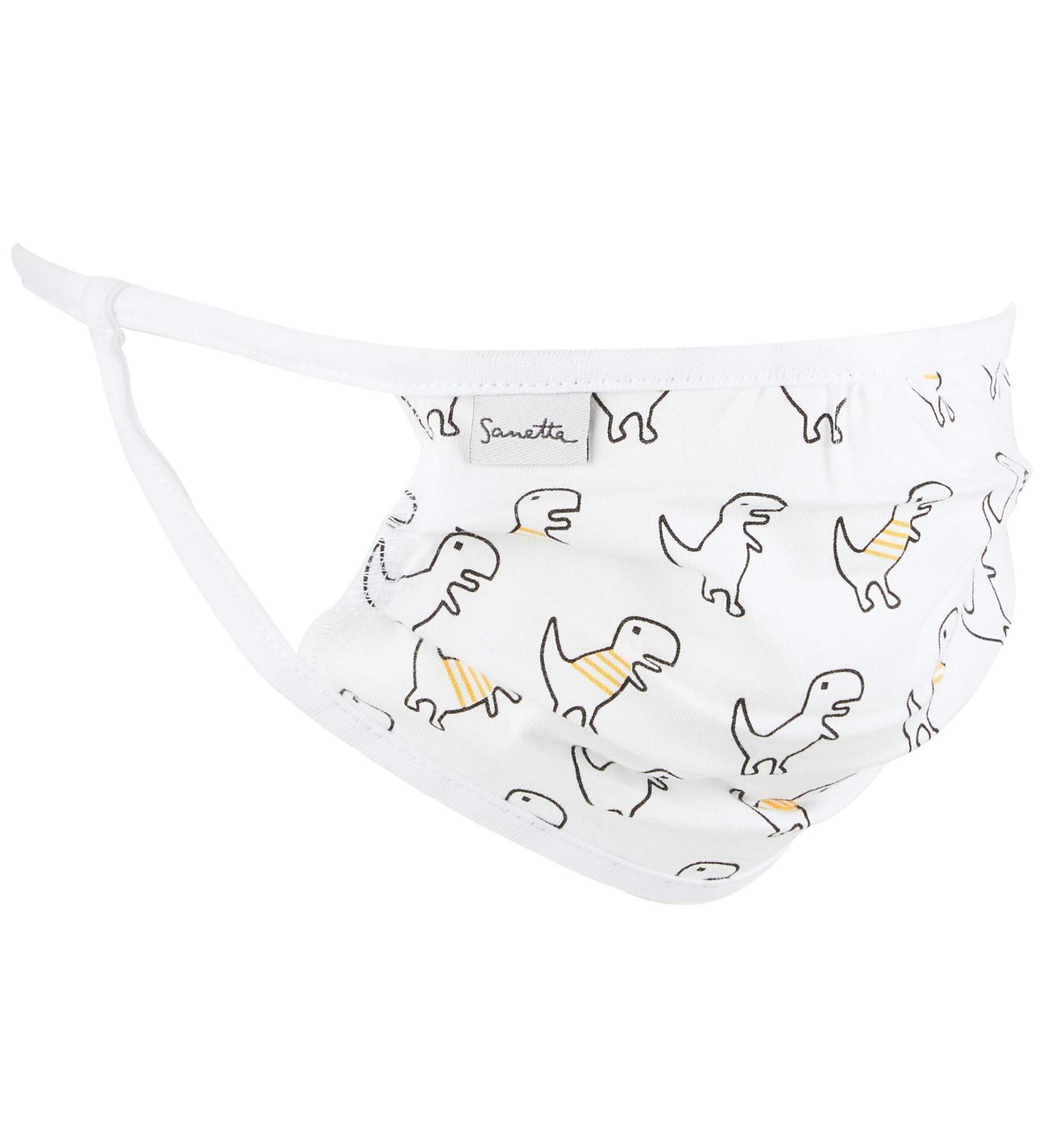 Sanetta Unisex Mask Children Fashion Scarf (Pack of 2) 1 piece (Pack of 2) dino white