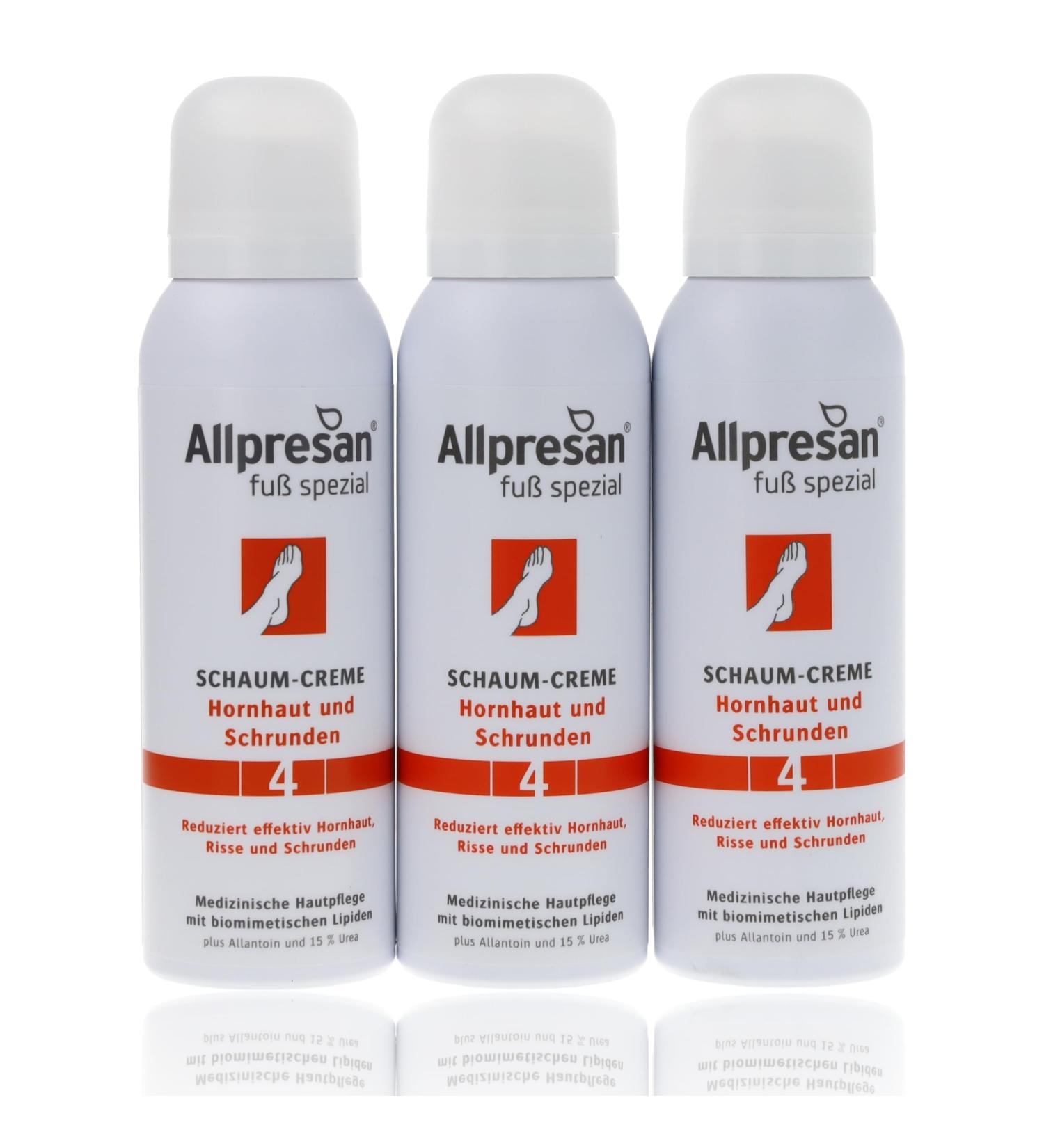  Allpresan Allpresan Special Foam Foot Cream No. 4 for Callus and Cracks - Daily Care for Callus Skin - 3 x 125 ml - Buy Online on GoSupps.com