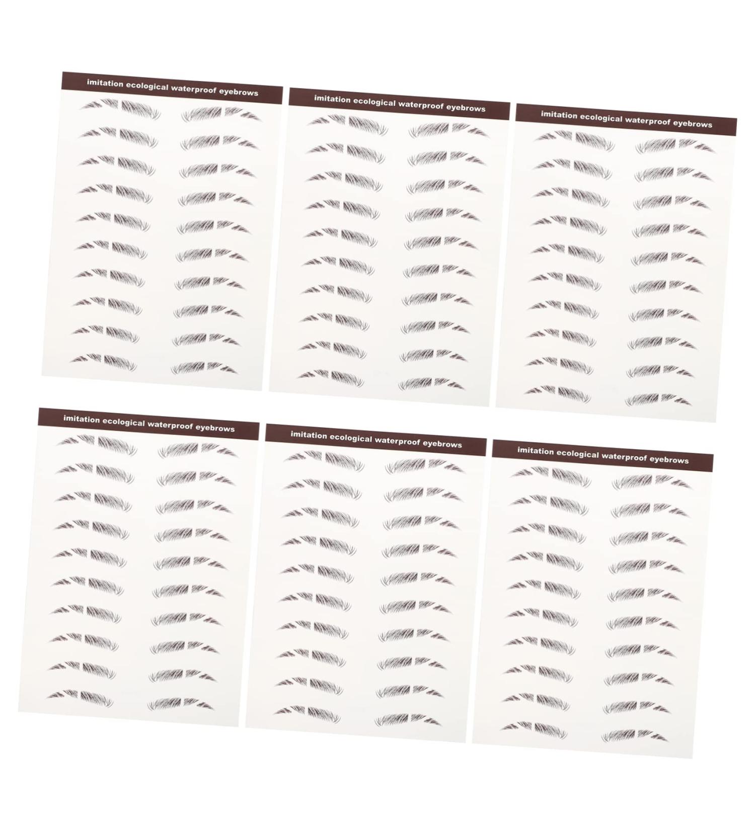 FOMIYES 12 pcs Like Long False D Hair Fake Natural Makeup Sticker Tool Eyebrows Eyebrow Lasting Stickers - Buy Online on GoSupps.com