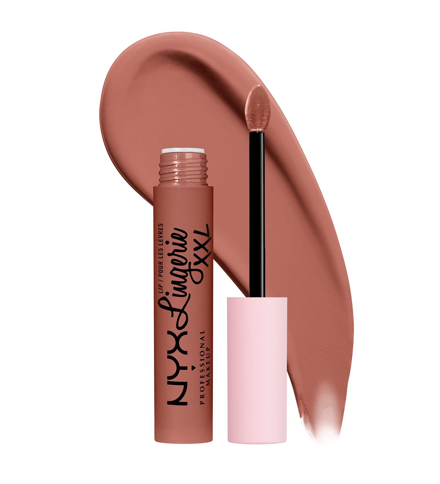 NYX Lip Lingerie XXL Matte Liquid Lipstick - Candela Babe, Warm Rose Nude - 0.13 Fl Oz - Buy Online on GoSupps.com