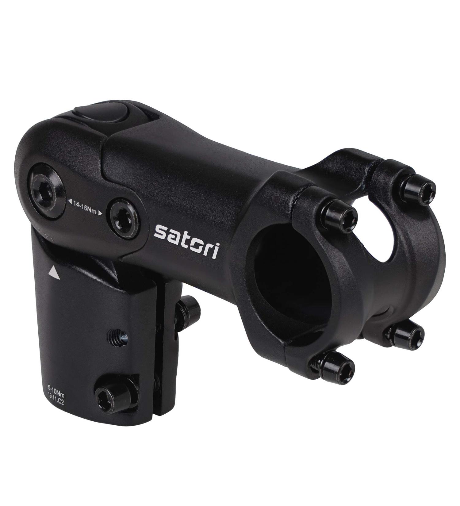 Satori UP2+ E-Bike Riser Handlebar Stem - 1-1/8 x 31.8mm x 65mm/90mm/110mm - 3D Forged Alloy - Heavy Duty - Up to 45 km/h - 28 MPH - Buy Online on GoSupps.com