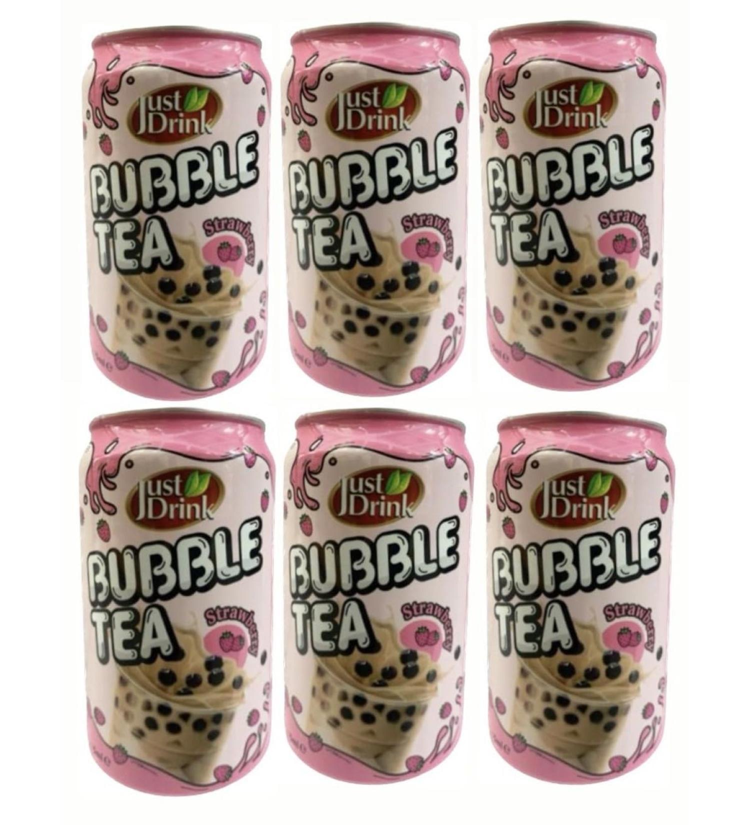 BUBBLE TEA Strawberry Flavour 315ml (Just Drink) (Pack of 6) - Buy Online on GoSupps.com
