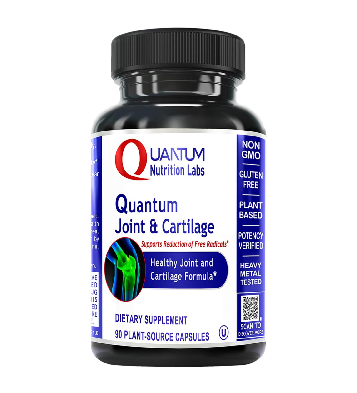 Quantum Joint & Cartilage Support Supplement - Enhance Mobility & Muscle Health for Men & Women - Gluten Free Plant-Sourced Non-GMO - 90 Capsules - Buy Online on GoSupps.com