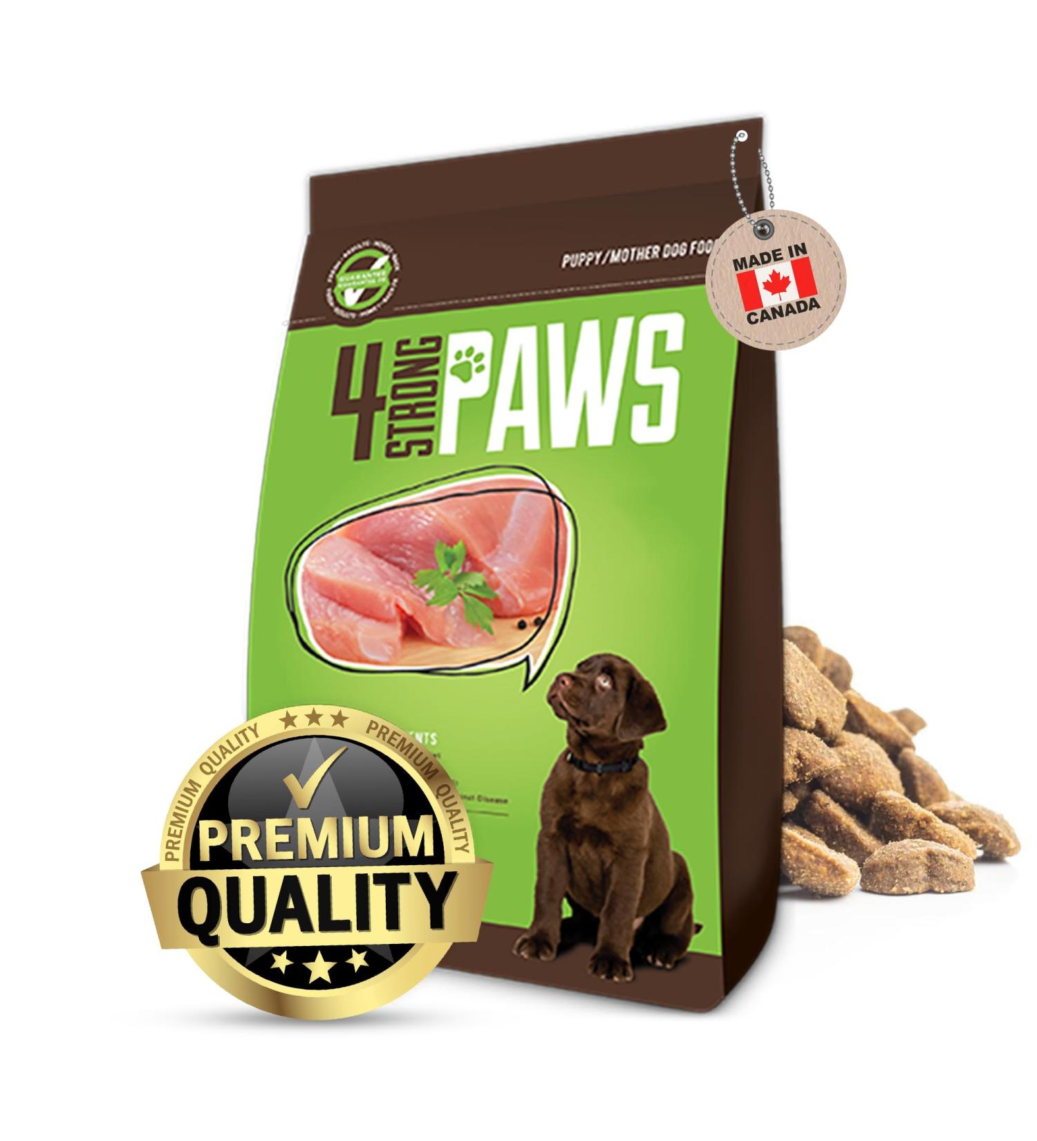 4 STRONG PAWS Chicken and Salmon Dry Puppy Food - 28 Pound High Protein Puppy Food - Grain Inclusive Dog Food for Healthy Dog Bones Chicken and Salmon Grain Inclusive 12.7 kg (Pack of 1) - Buy Online on GoSupps.com